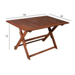 Laud MODENA 135x80xH74cm, meranti