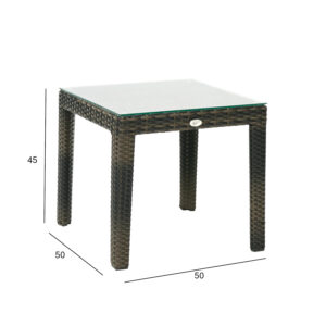 Abilaud WICKER 50x50xH45cm, tumepruun