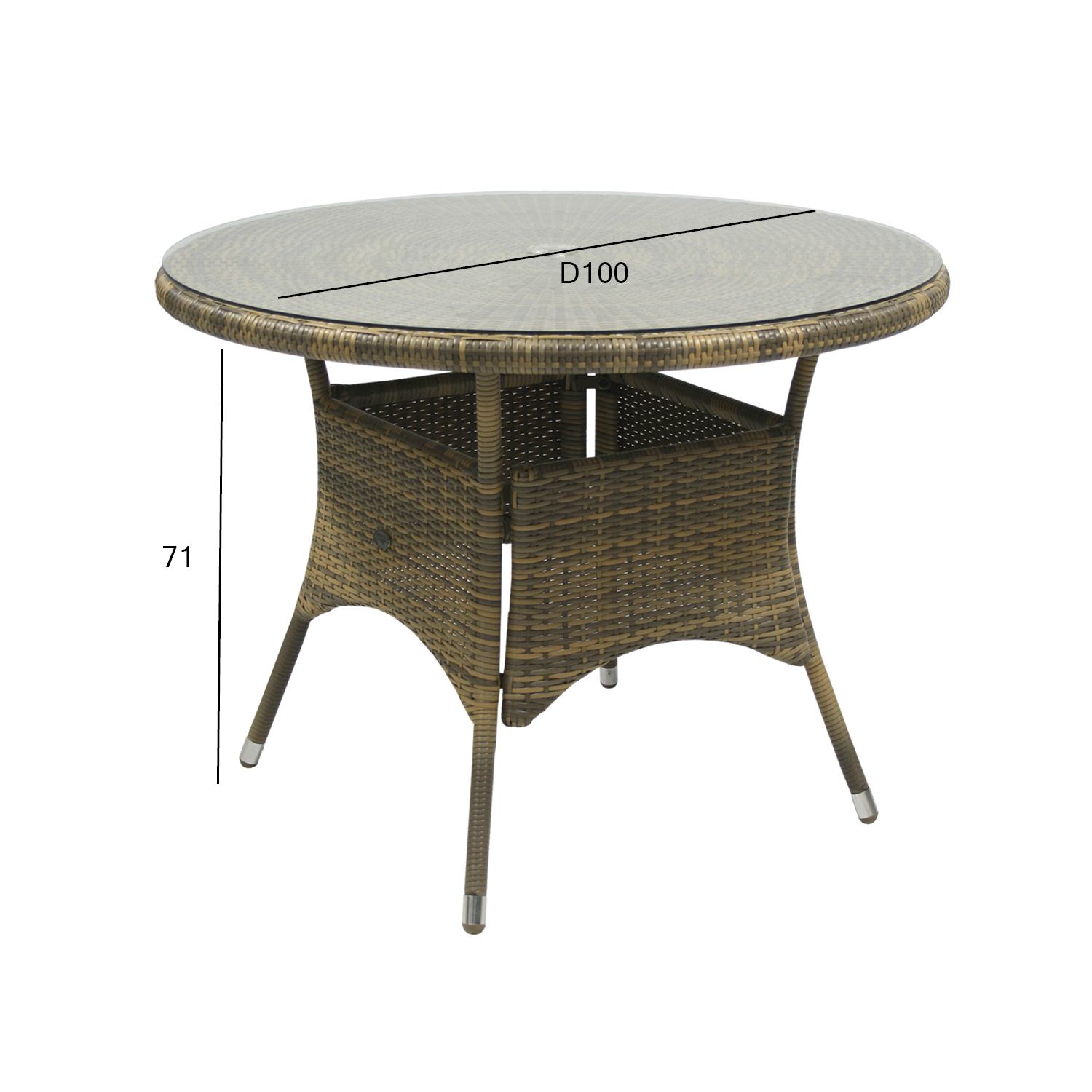 Laud WICKER D100xH71 cm, cappuccino - Image 3