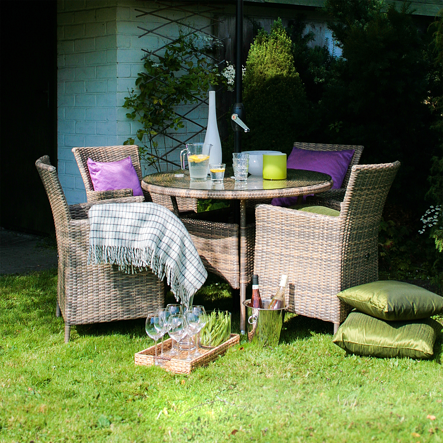 Laud WICKER D100xH71 cm, cappuccino - Image 4