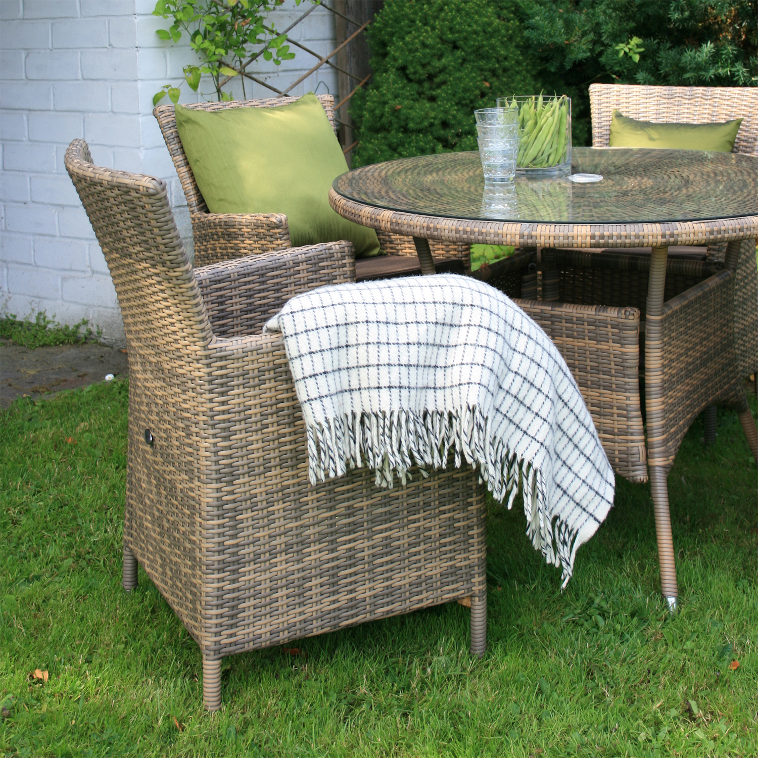 Laud WICKER D100xH71 cm, cappuccino