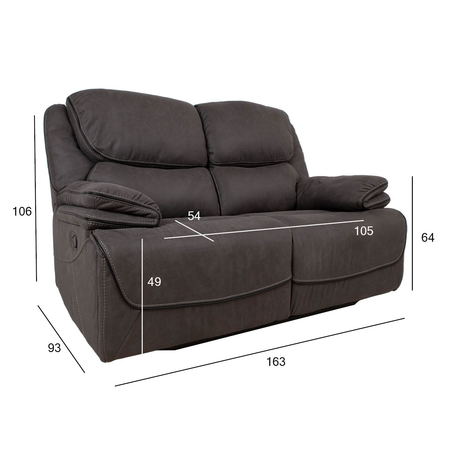 Diivan GORDY 2-kohaline manuaalne reclin - Image 6
