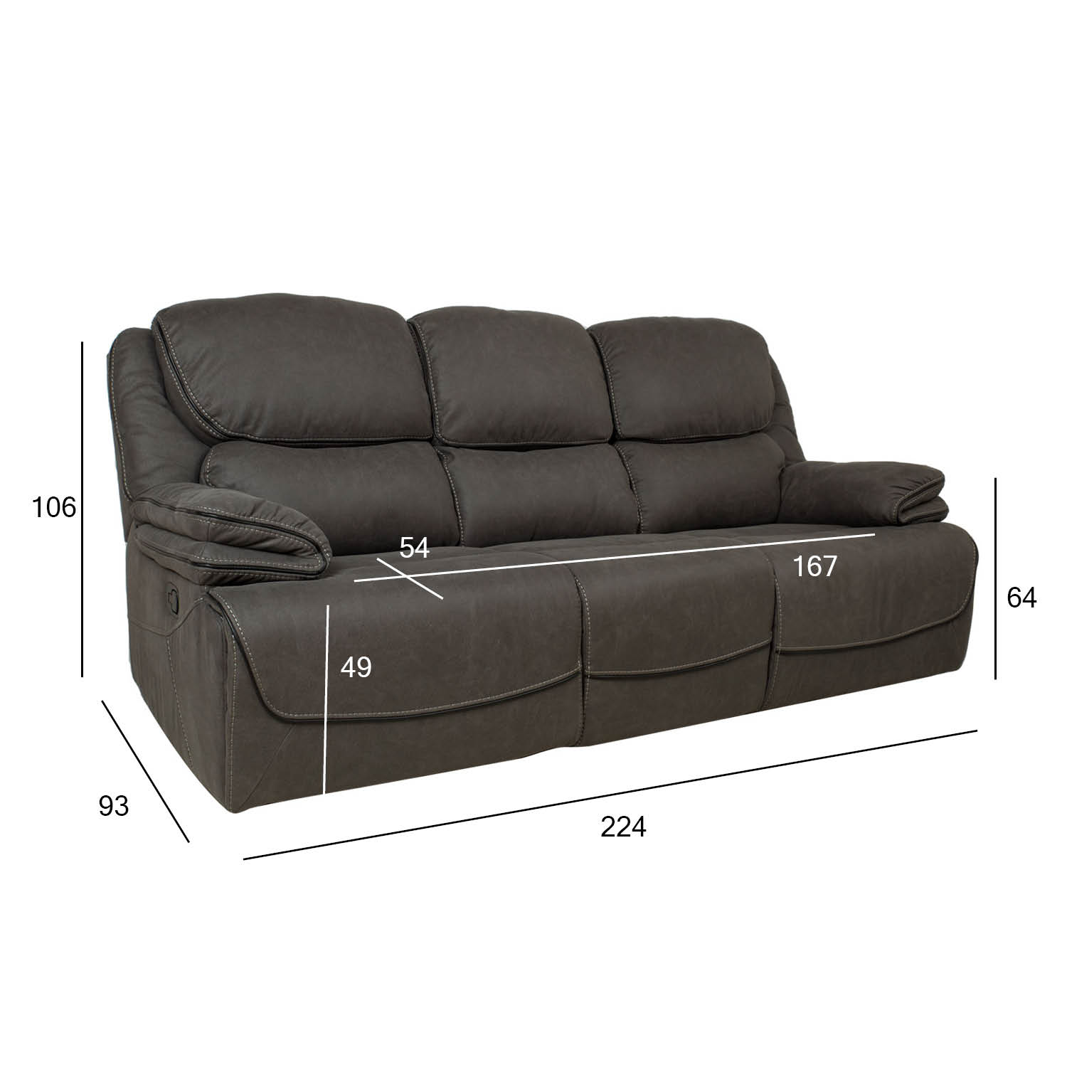 Diivan GORDY 3-kohaline manuaalne reclin - Image 7