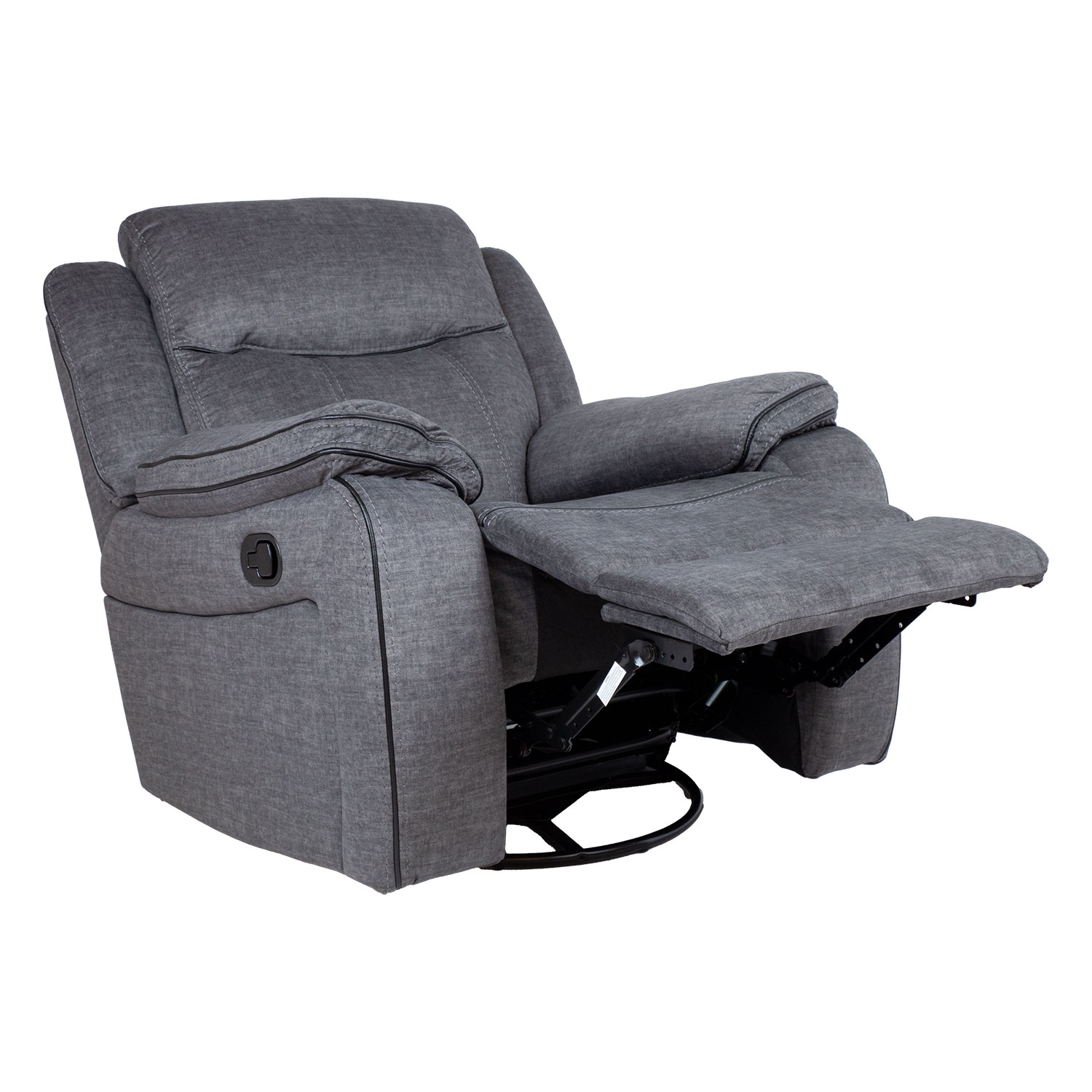 Tugitool GENTRY kiikuv ja pöörlev manuaalne recliner, hall - Image 2