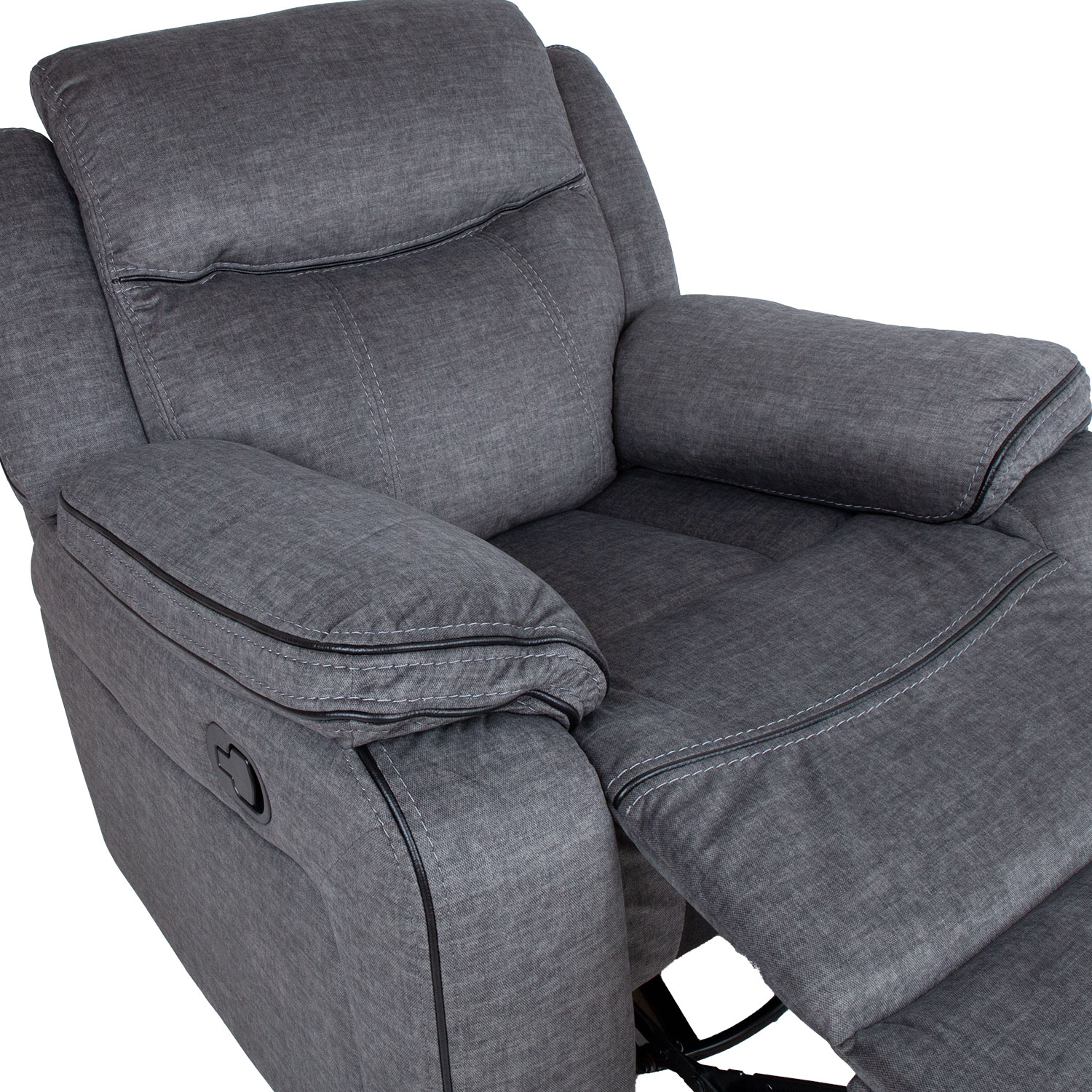Tugitool GENTRY kiikuv ja pöörlev manuaalne recliner, hall - Image 6