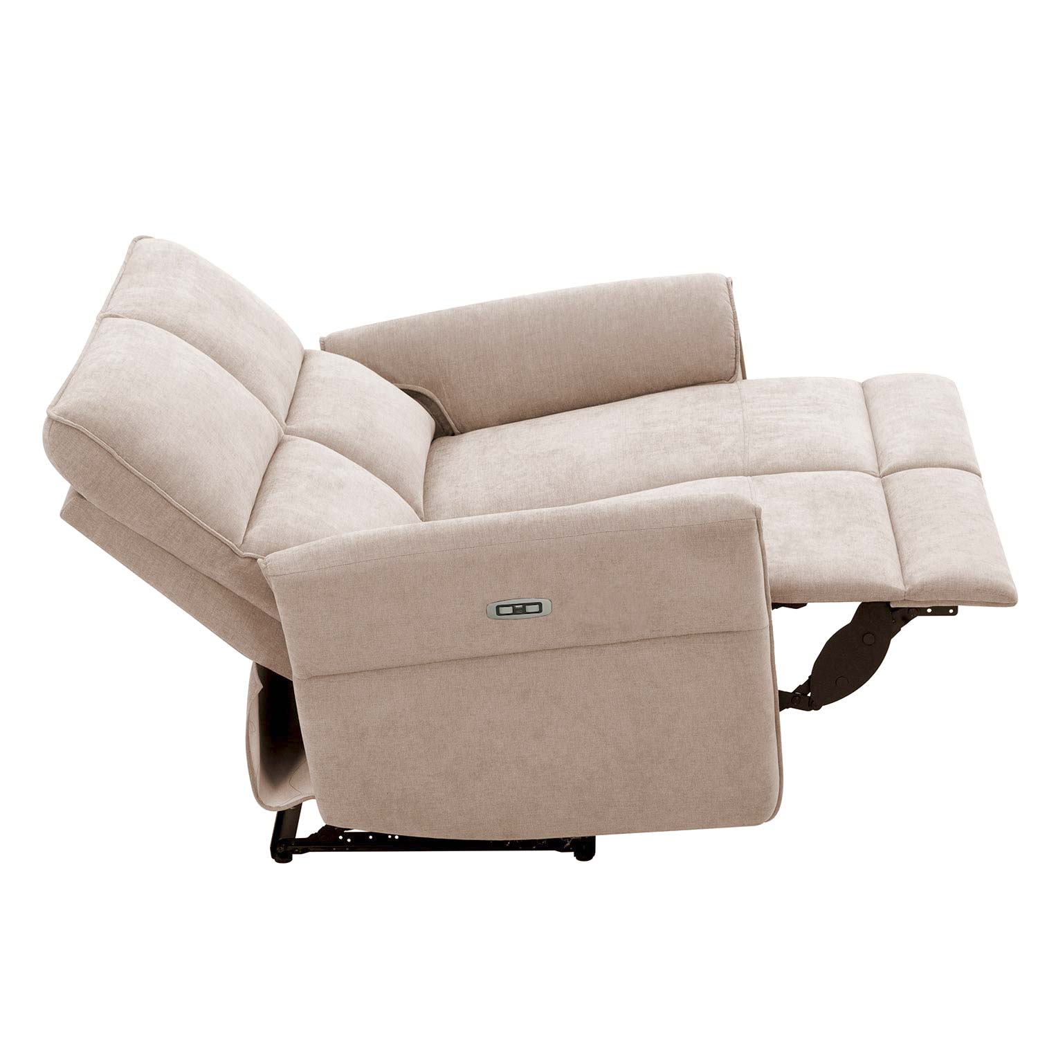 Diivan DAMIKA 2-kohaline elektriline recliner, helepruun - Image 4