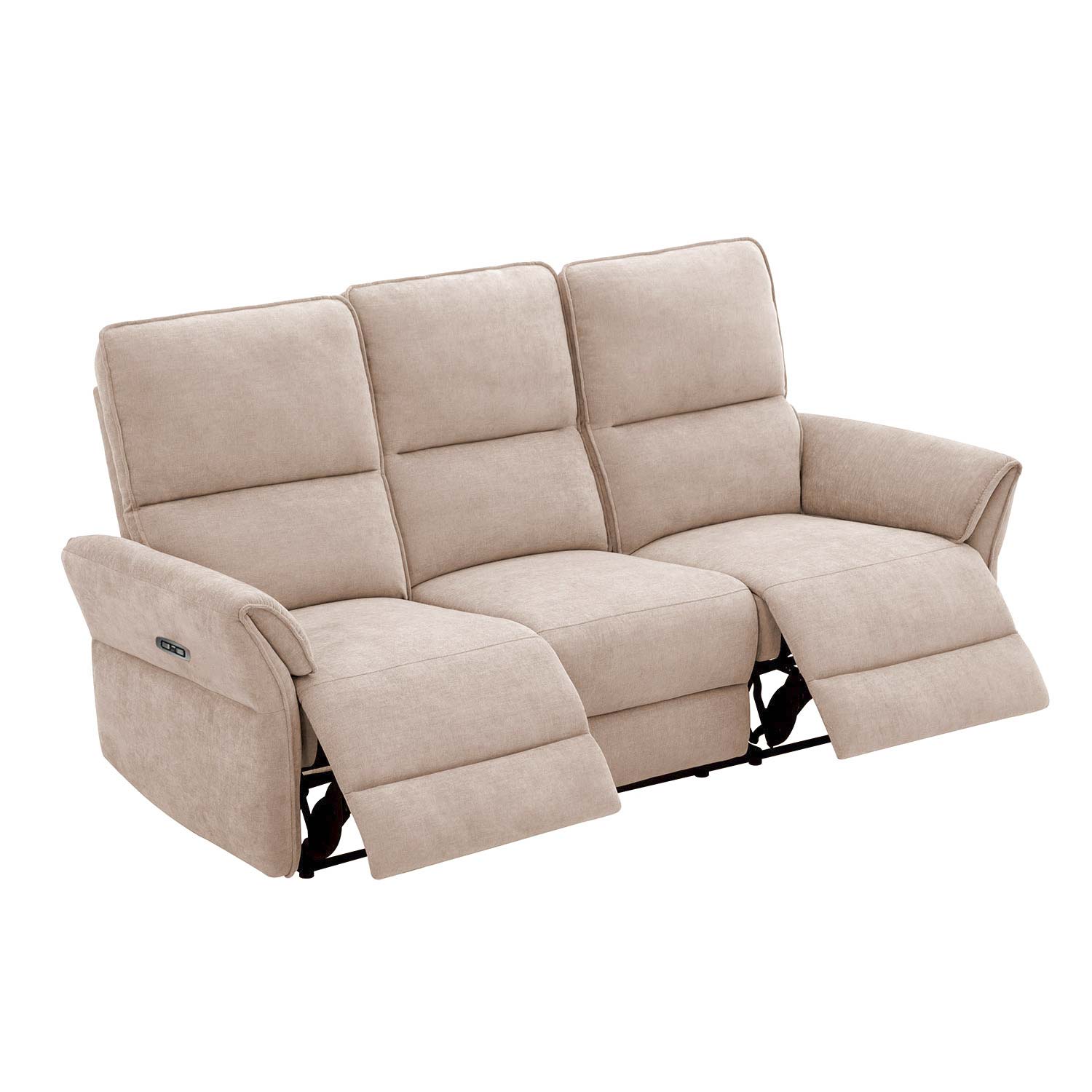 Diivan DAMIKA 3-kohaline elektriline recliner, helepruun - Image 2