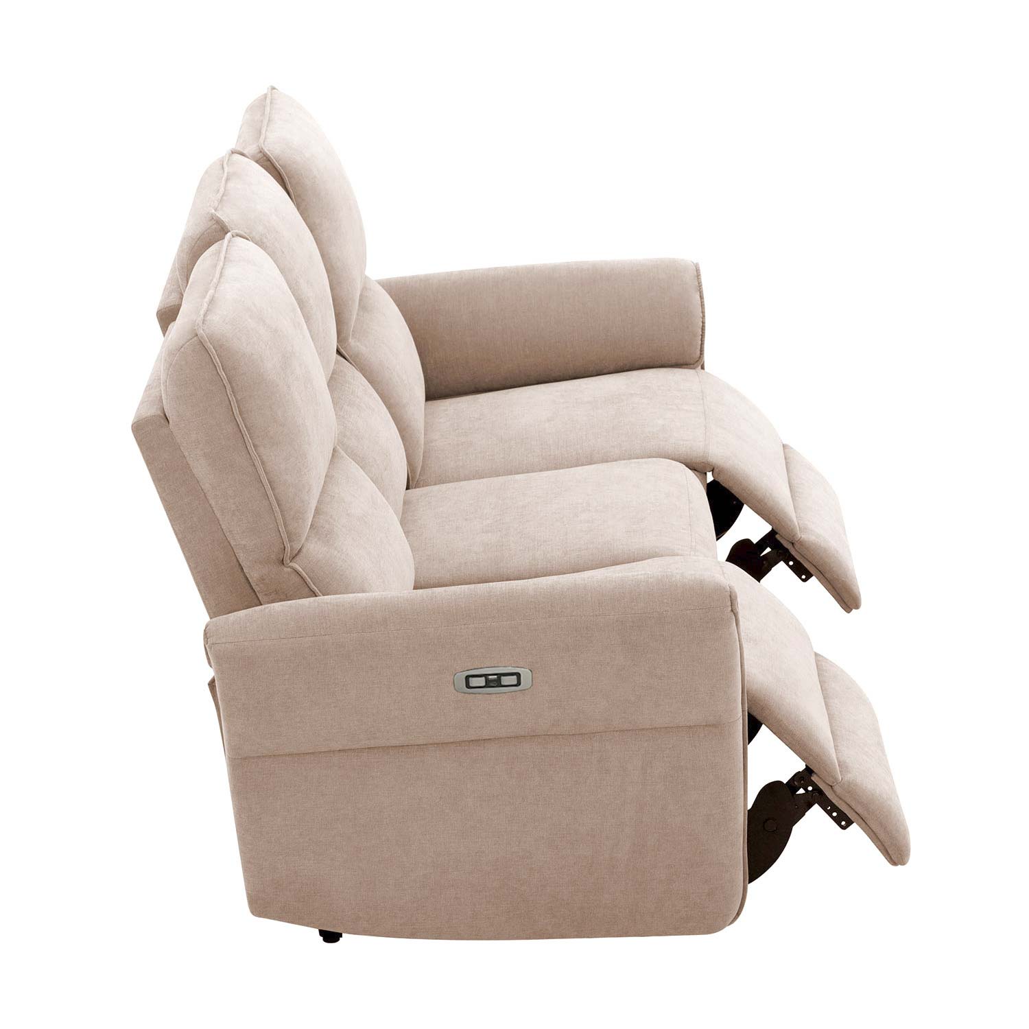 Diivan DAMIKA 3-kohaline elektriline recliner, helepruun - Image 5