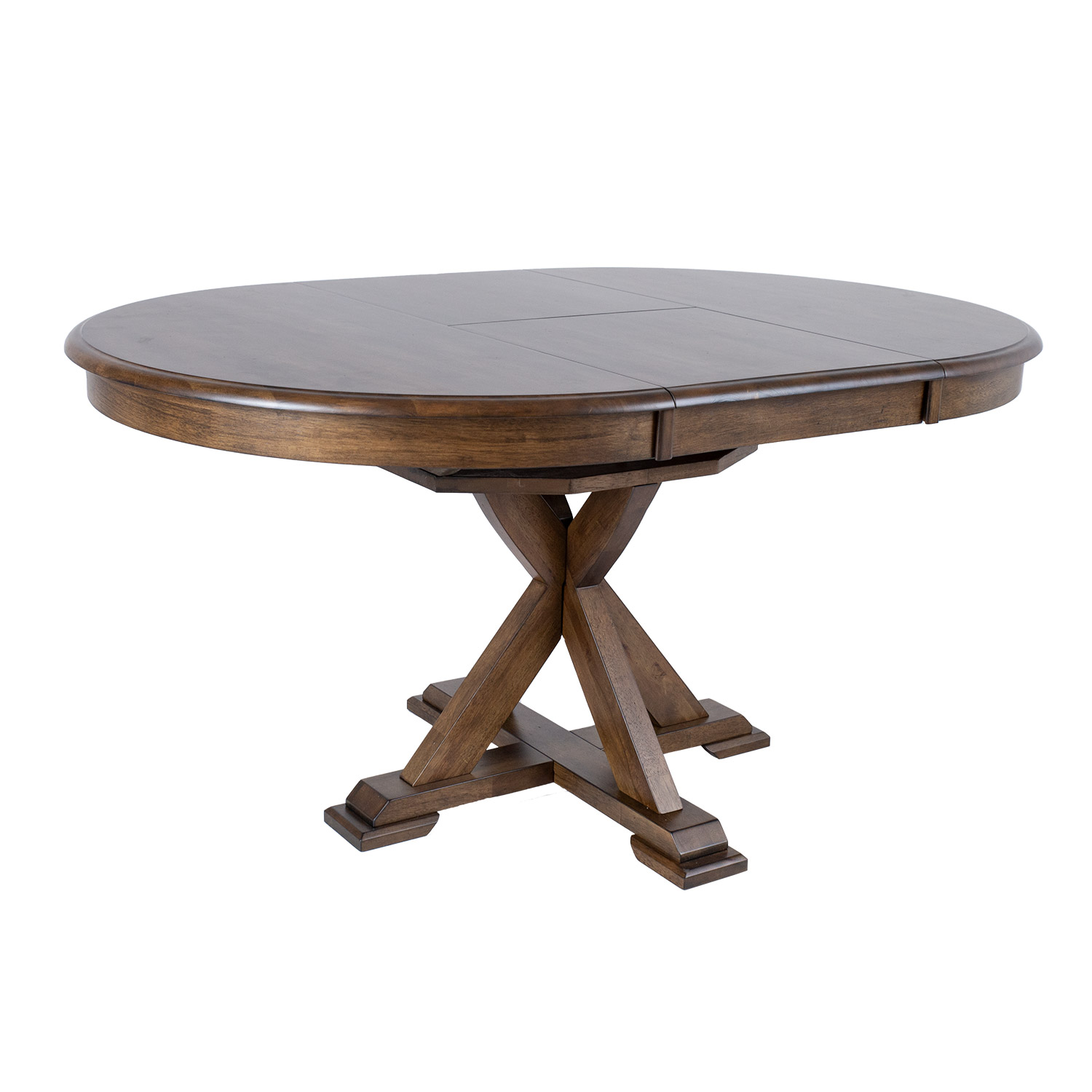 Söögilaud JAMES D106+46xH76cm, rustik ta - Image 2