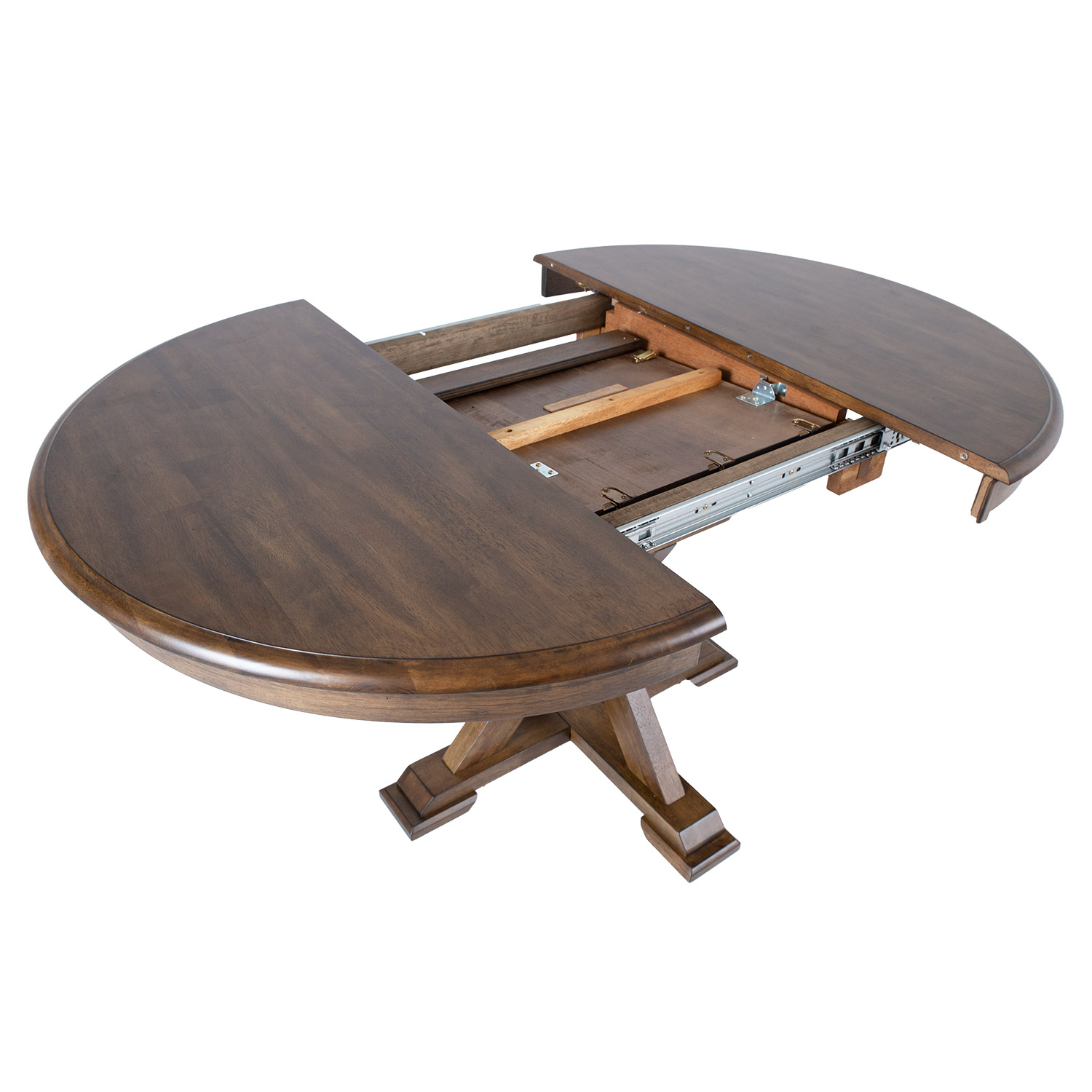 Söögilaud JAMES D106+46xH76cm, rustik ta - Image 3