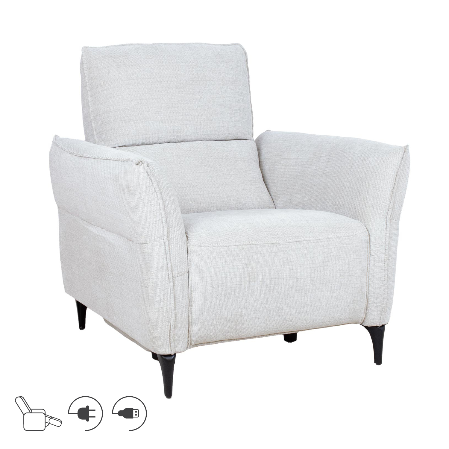 Tugitool MIAMI elektriline recliner, hel