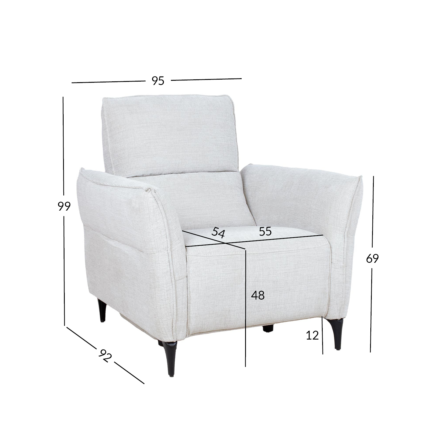 Tugitool MIAMI elektriline recliner, hel - Image 2