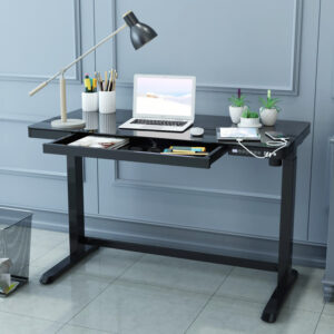 Töölaud ERGO 1-mootoriga 120x60xH72-121cm, must