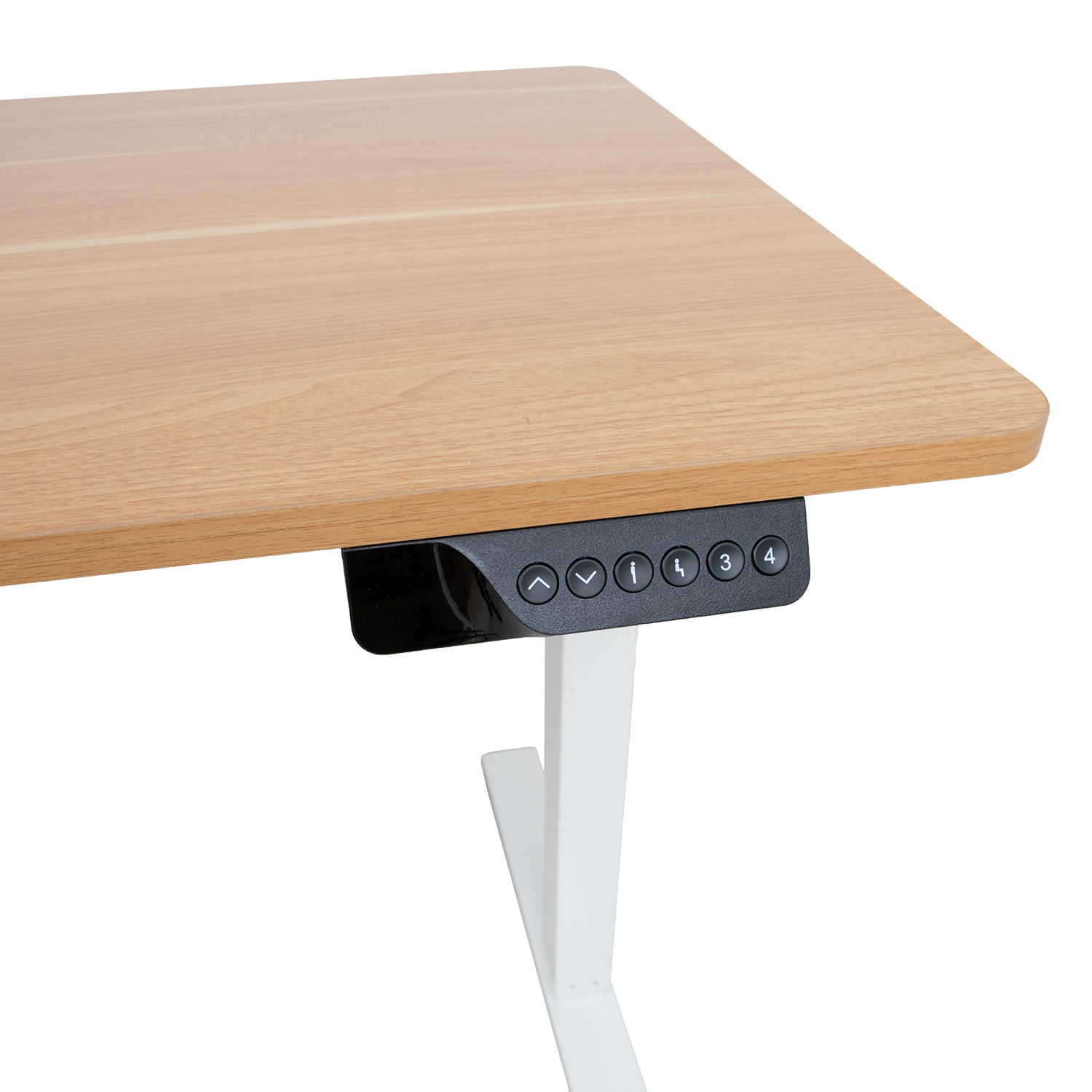 Töölaud ERGO 1-mootoriga 120x60xH73-121cm, tamm/valge - Image 3