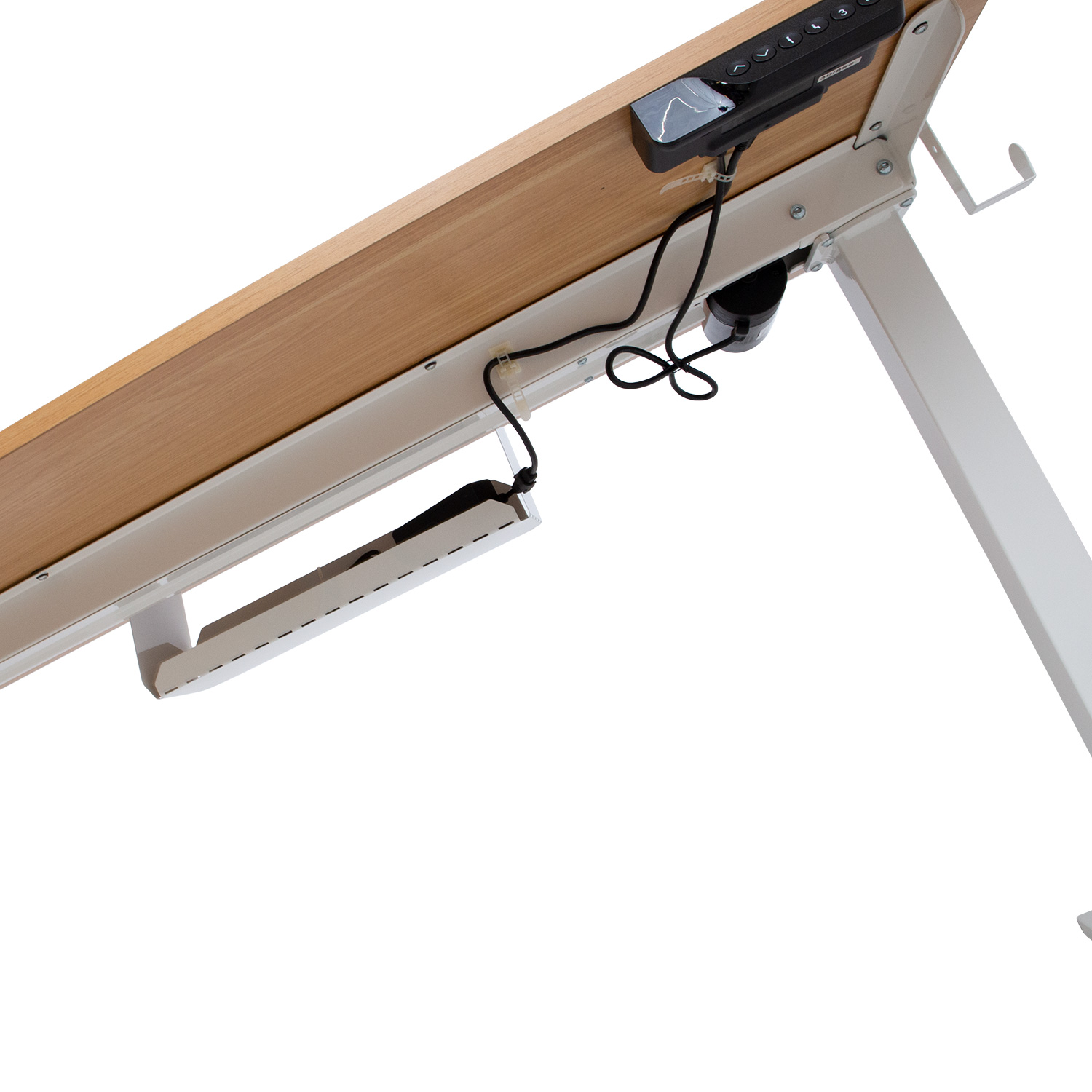 Töölaud ERGO 1-mootoriga 120x60xH73-121cm, tamm/valge - Image 6