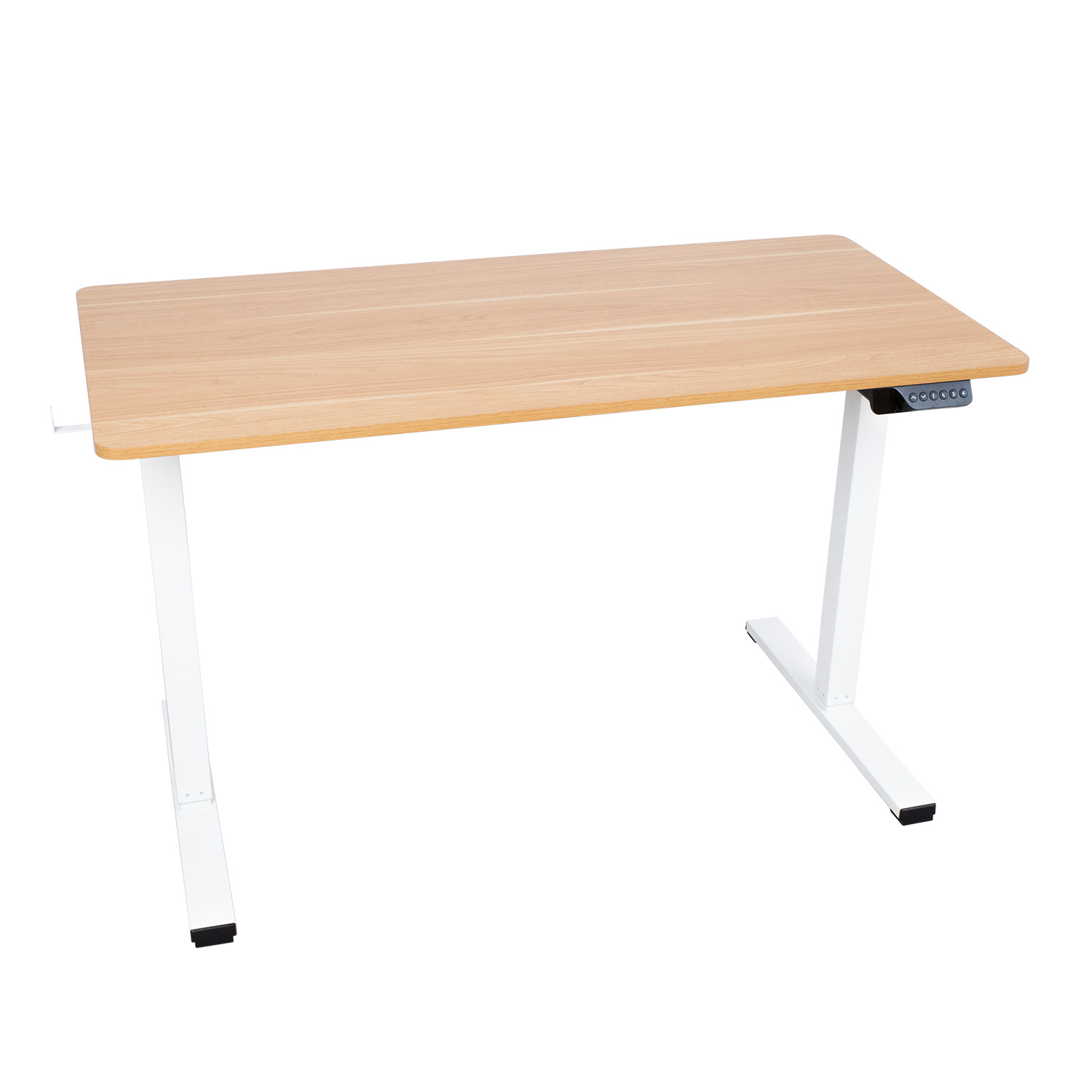 Töölaud ERGO 1-mootoriga 120x60xH73-121cm, tamm/valge - Image 7