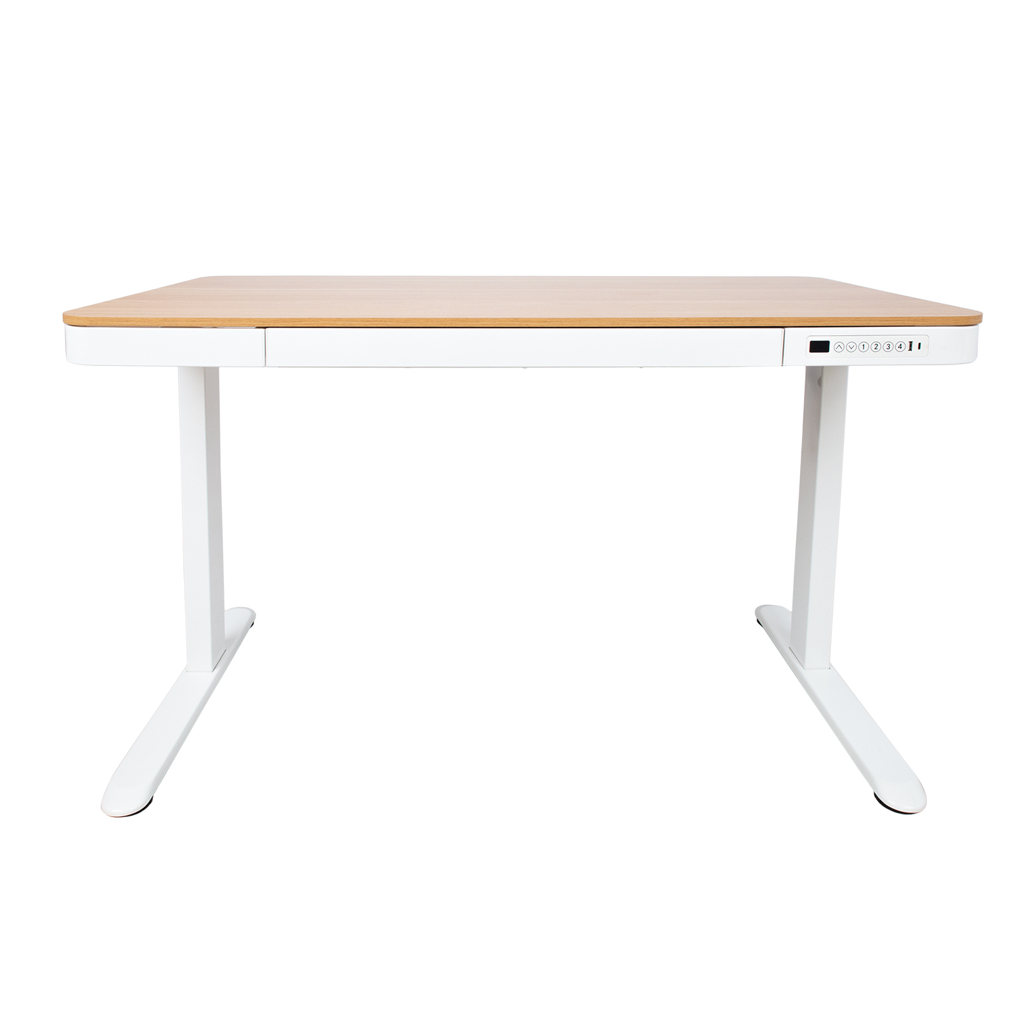 Töölaud ERGO 1-mootoriga 120x60xH72-121cm, tamm/valge - Image 2
