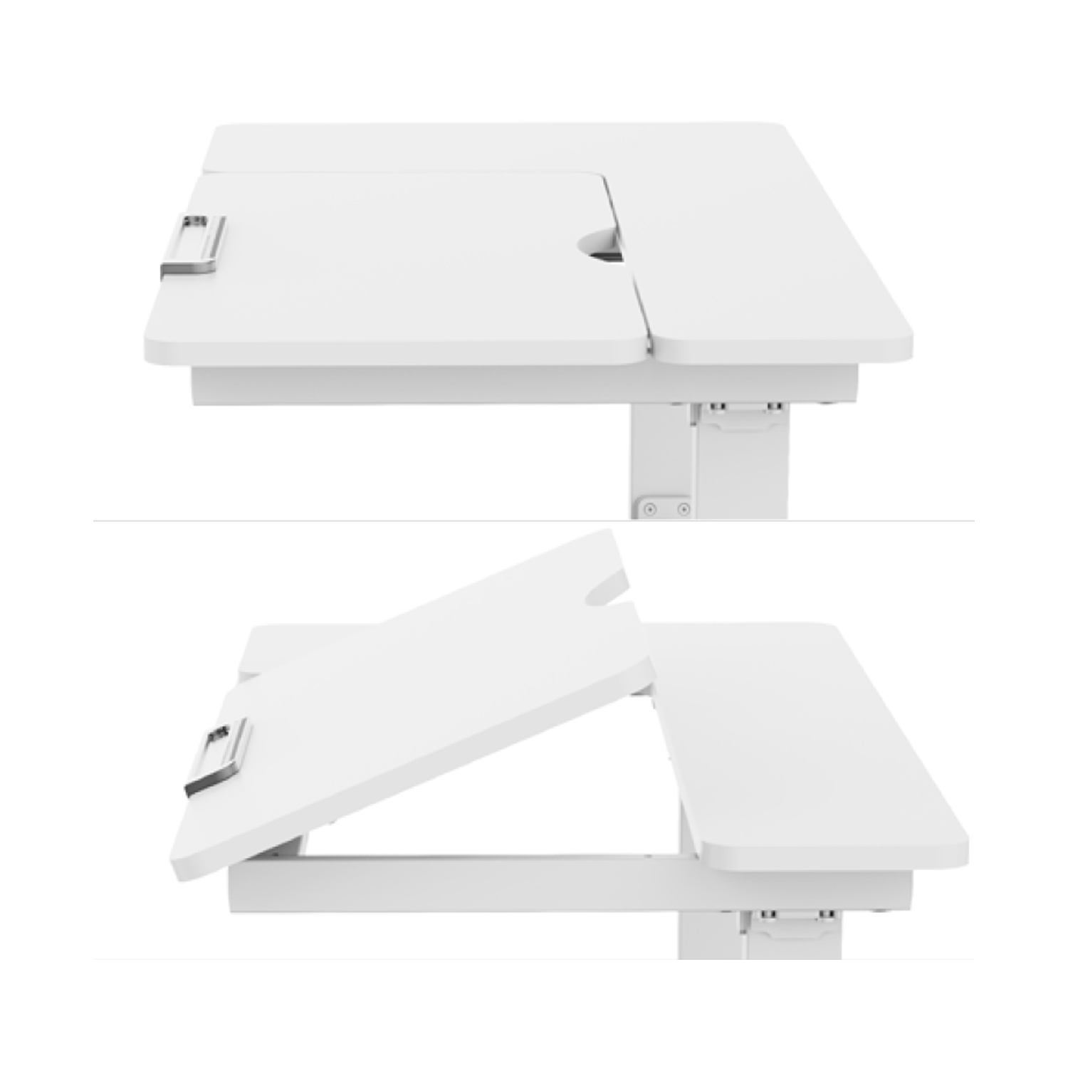 Laste töölaud ERGO KID 1-mootoriga 112x60xH56-80cm, valge - Image 2