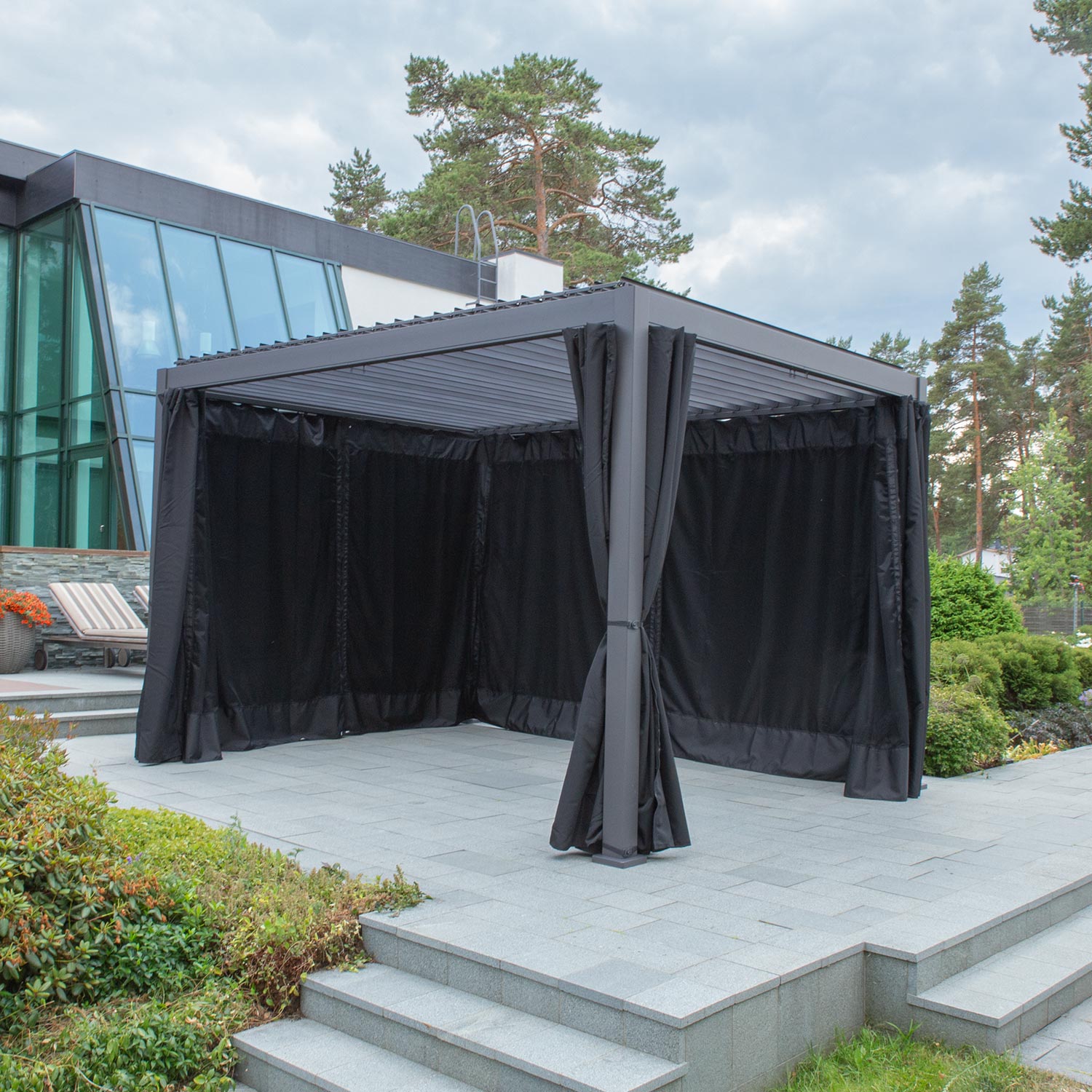 Polüesterkardinad varikatusele MIRADOR-111 3x4m, must - Image 4