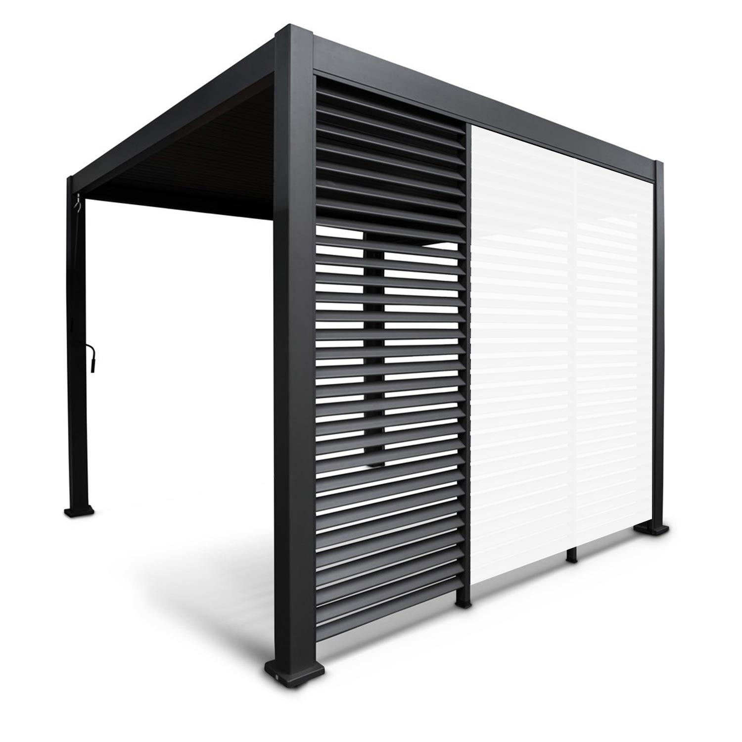 Lamellsein varikatusele MIRADOR-111 123,5cm, tumehall - Image 3