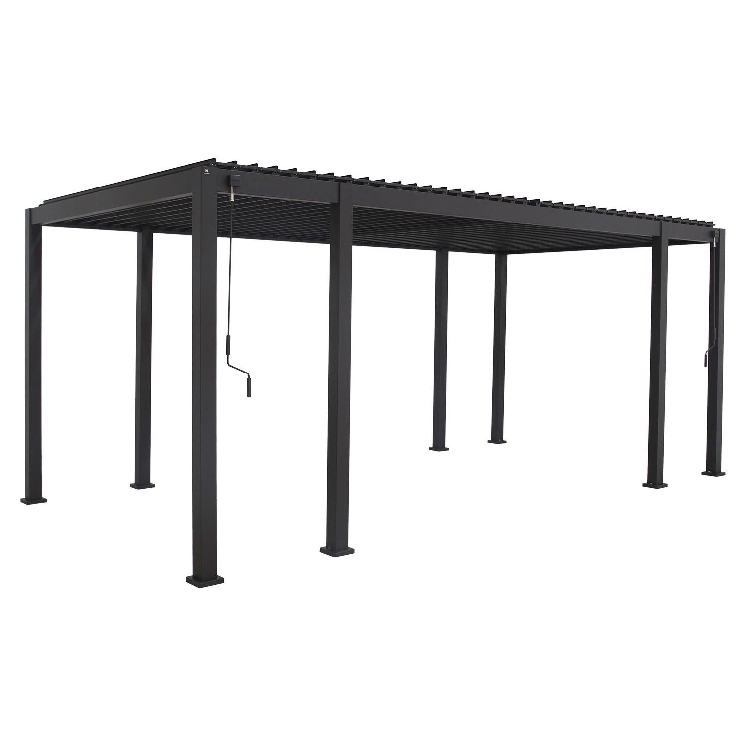 Varikatus MIRADOR-111 lamellseintega 3x6m, tumehall - Image 6