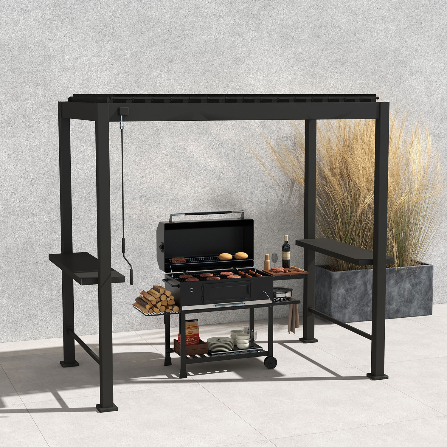 Tagasein varikatusele MIRADOR BBQ, tumehall - Image 3