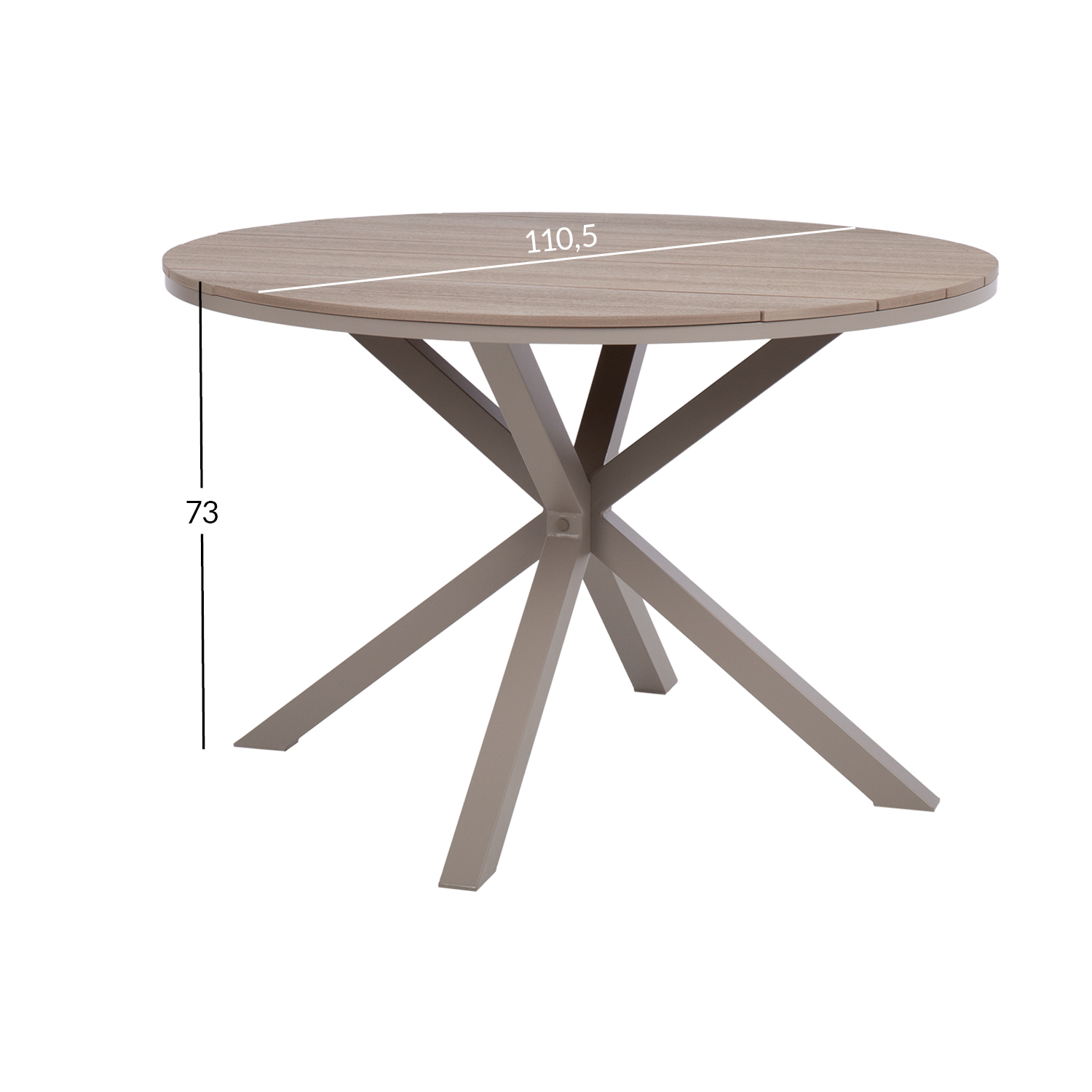 Laud PORTO D110,5xH73cm, beež/hall - Image 5
