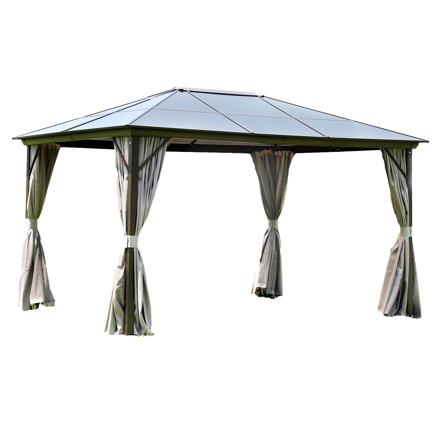 Varikatus SUNSET 3x4xH2/2,7m, taupe/pruu