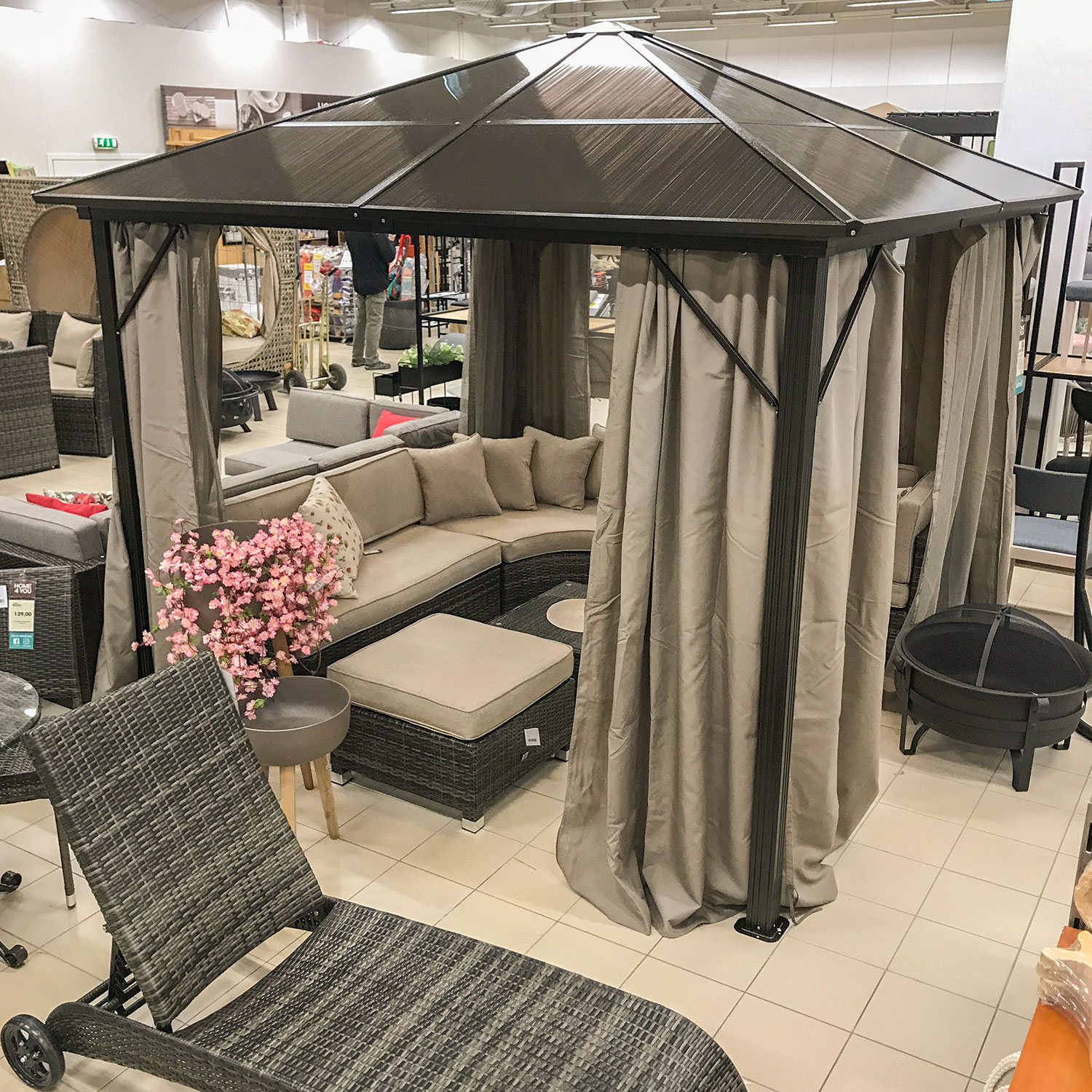 Varikatus ZURICH 3x3xH2,63m, pruun/bee˛ - Image 5