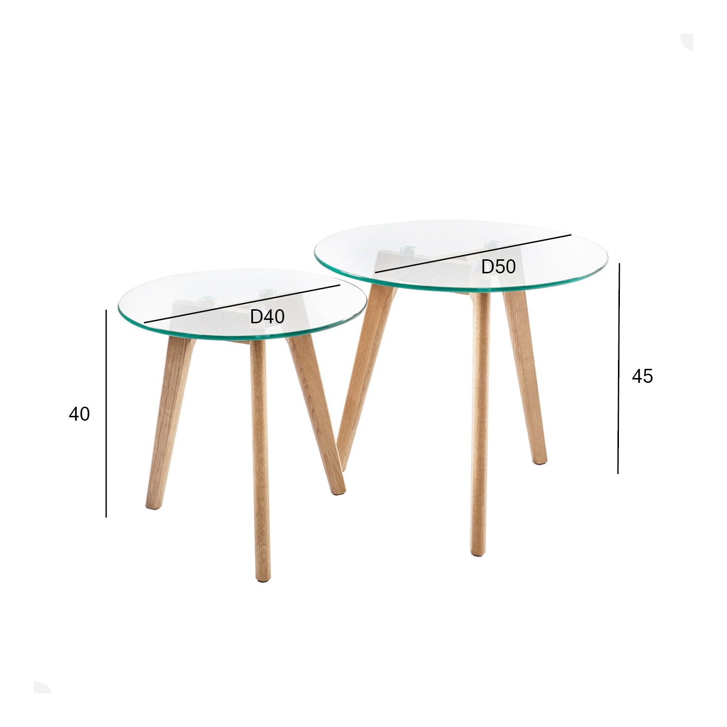 Abilauad HELENA 2tk komplektis D50xH45cm - Image 2