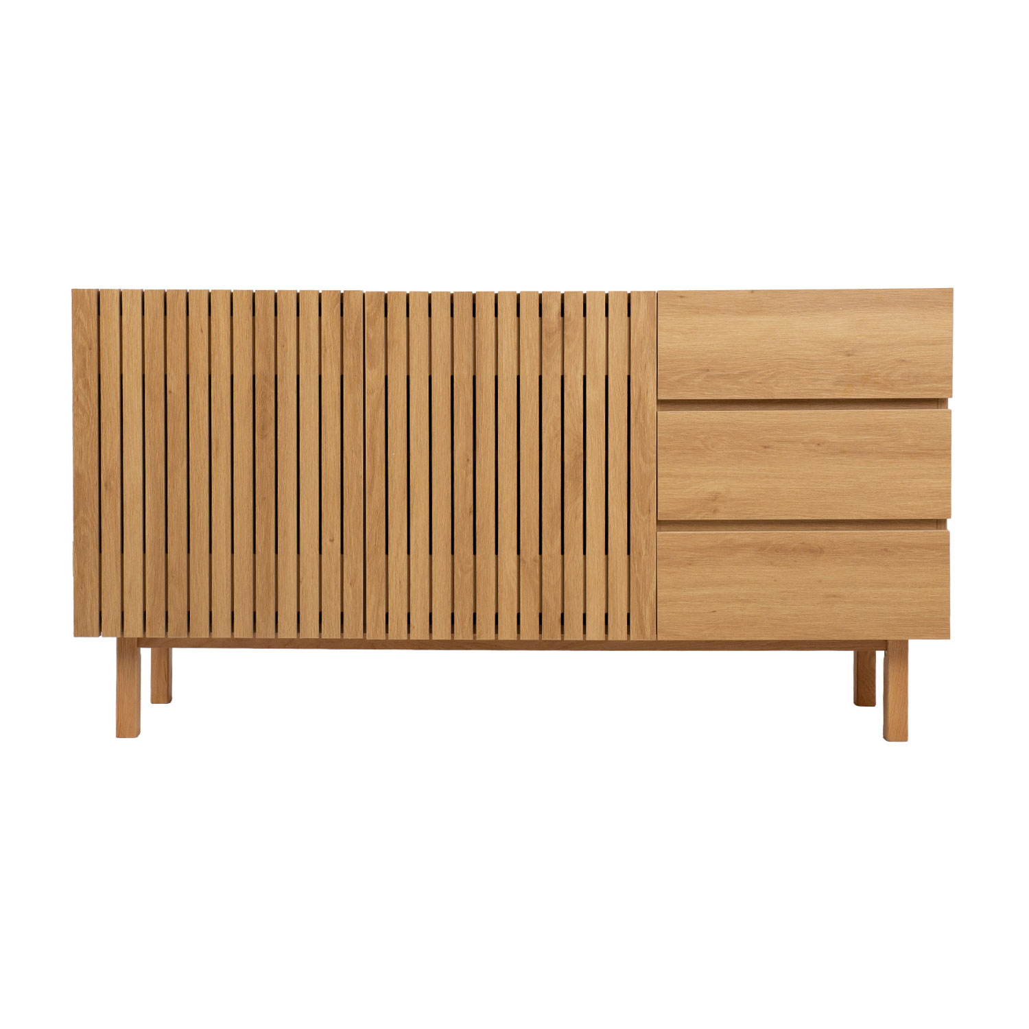 Kummut SUNNY 150x40xH80cm, melamiin tamm - Image 3