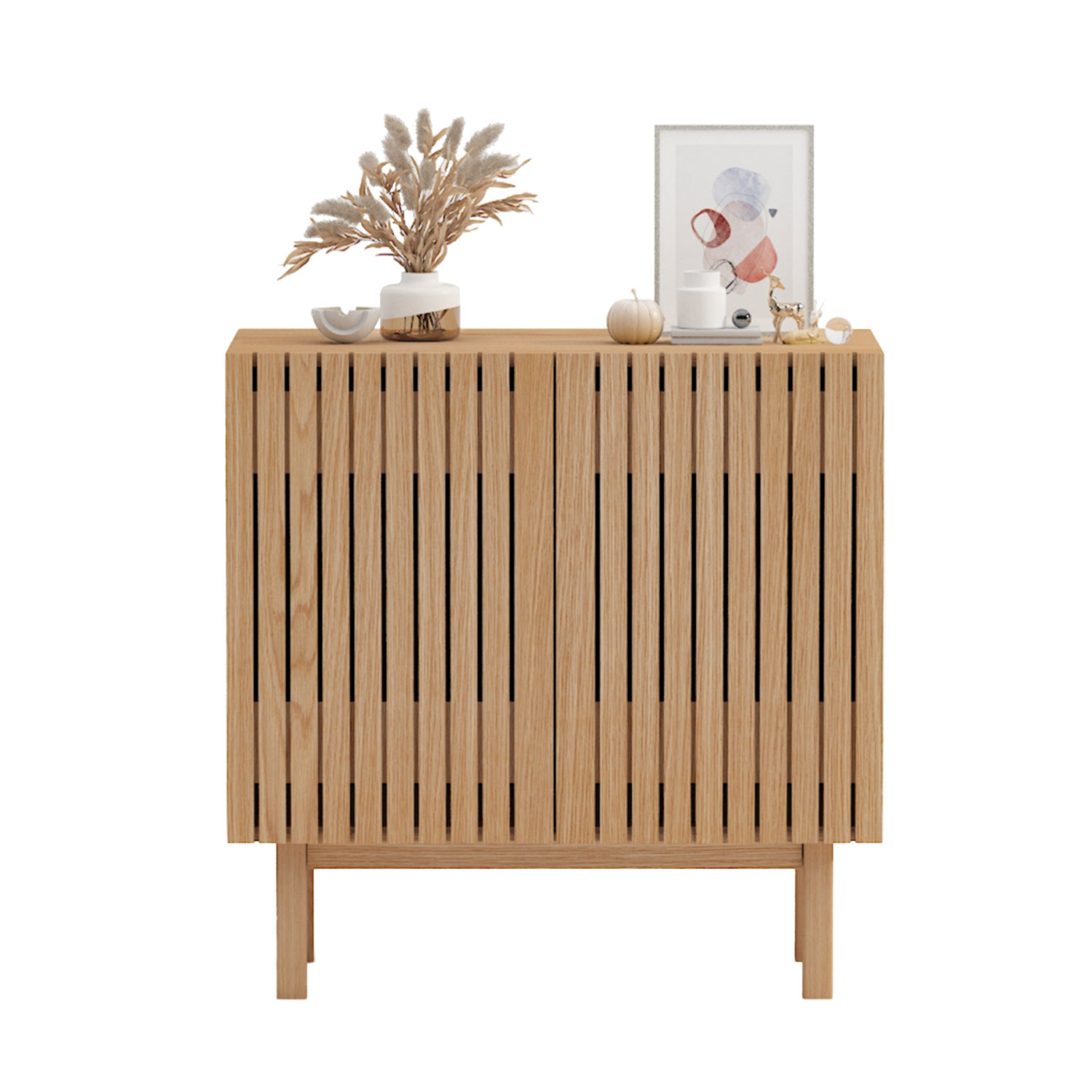 Kummut SUNNY 80x40xH80cm, melamiin tamm - Image 2