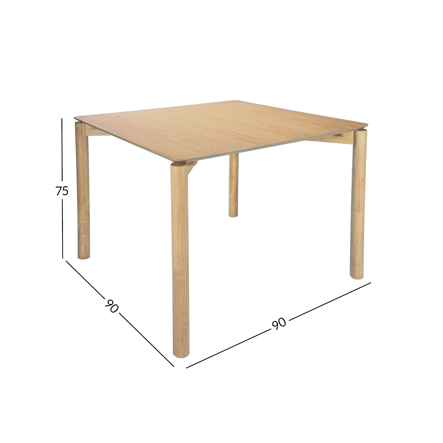 Söögilaud GARDENIA 90x90xH75cm, tamm - Image 5