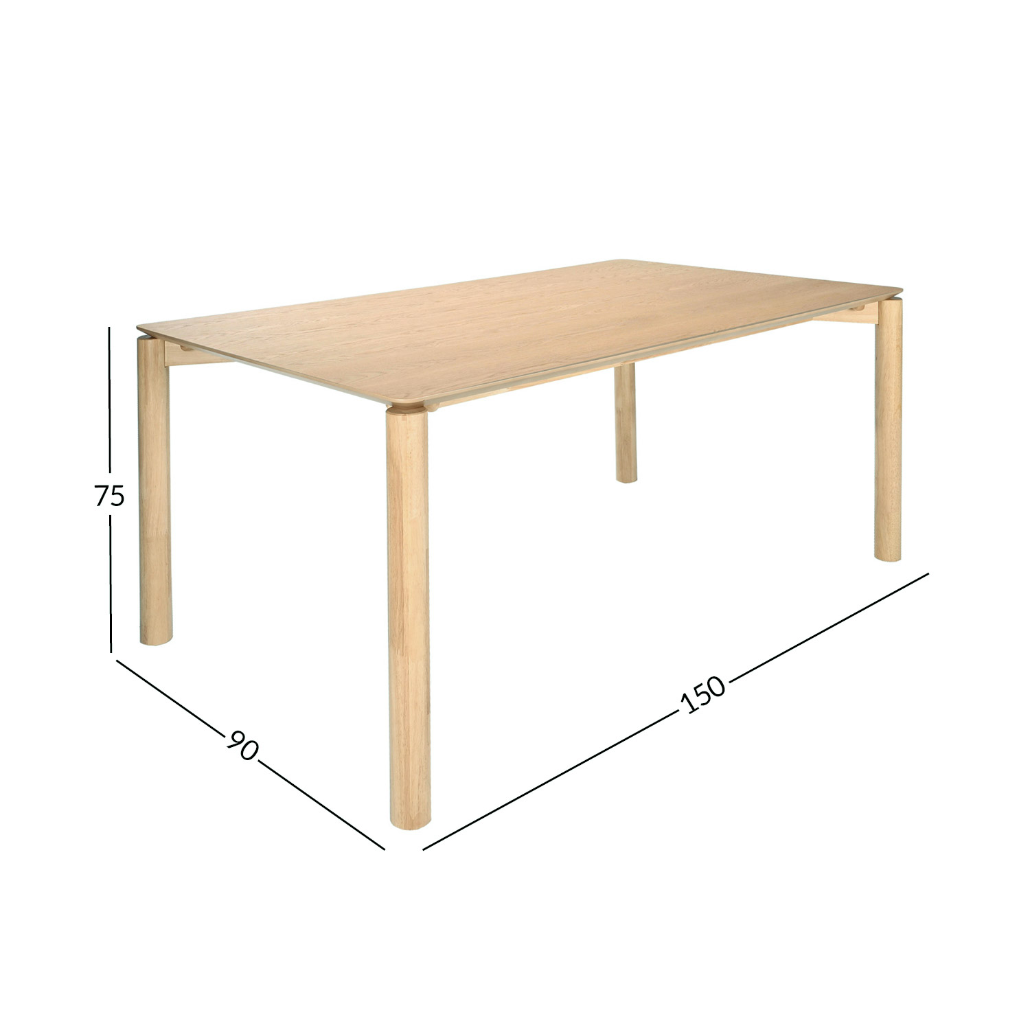 Söögilaud GARDENIA 150x90xH75cm, tamm - Image 5