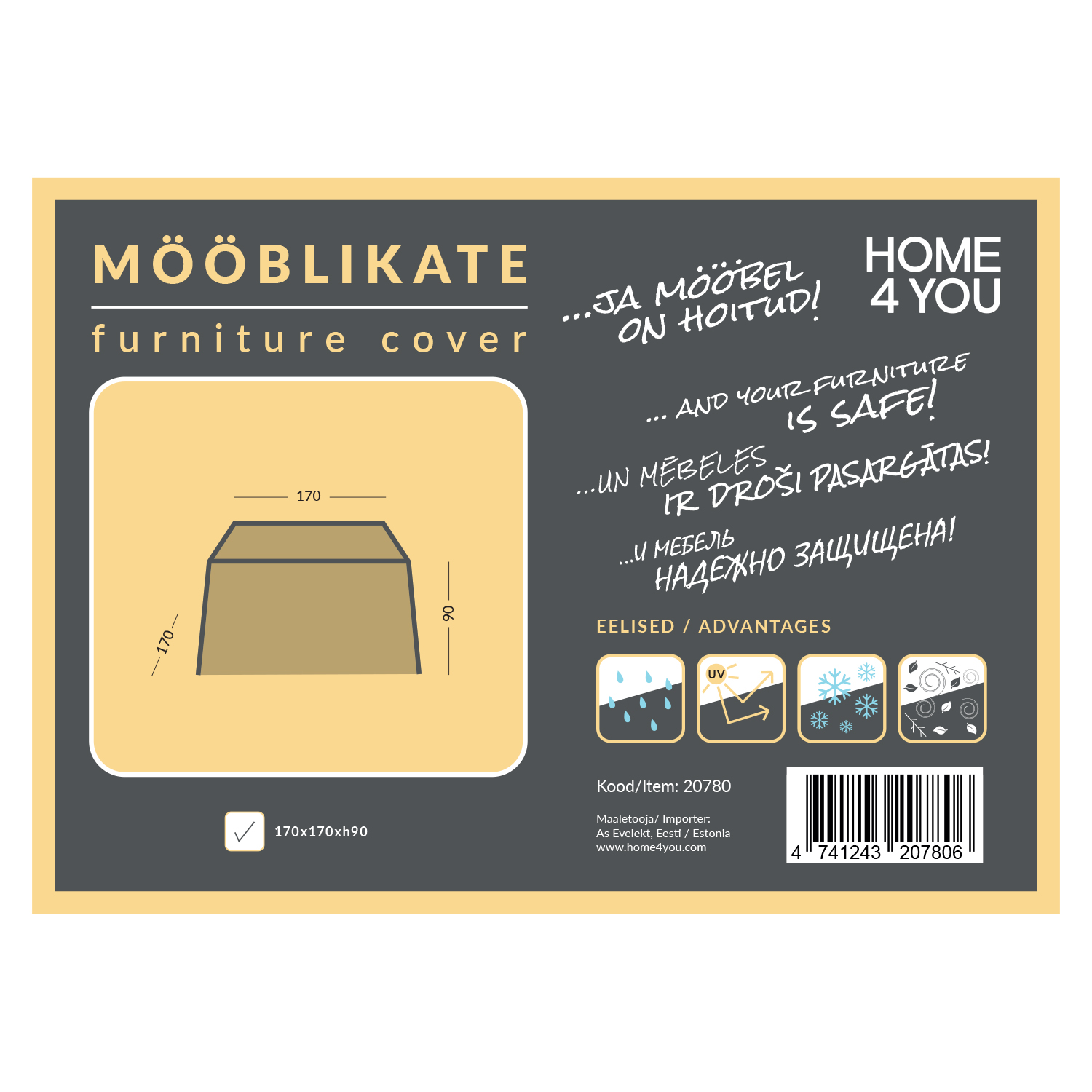 Mööblikate 170x170x90cm - Image 4