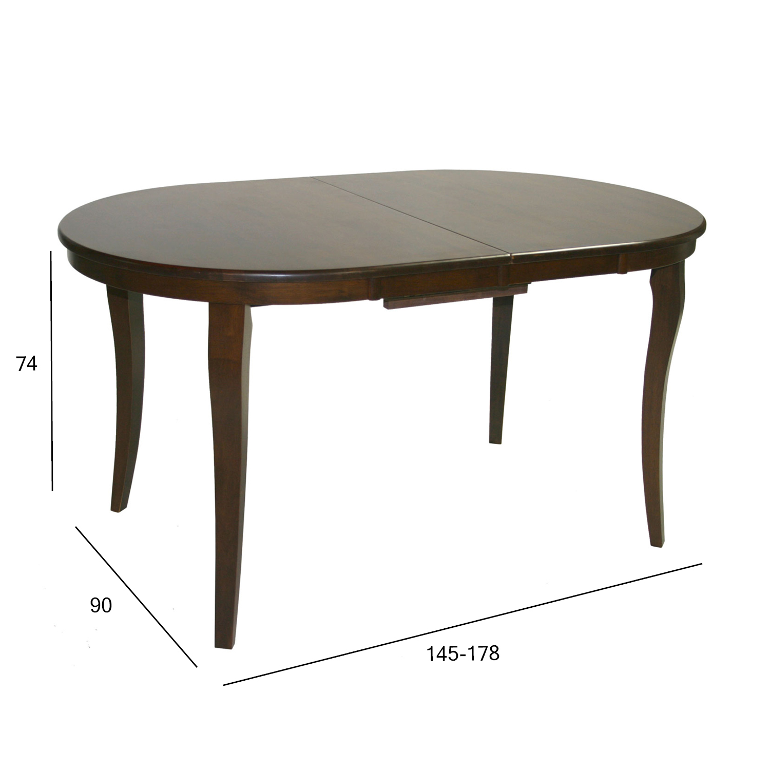 Söögilaud JOY 145/178x90xH74cm, tume päh - Image 3
