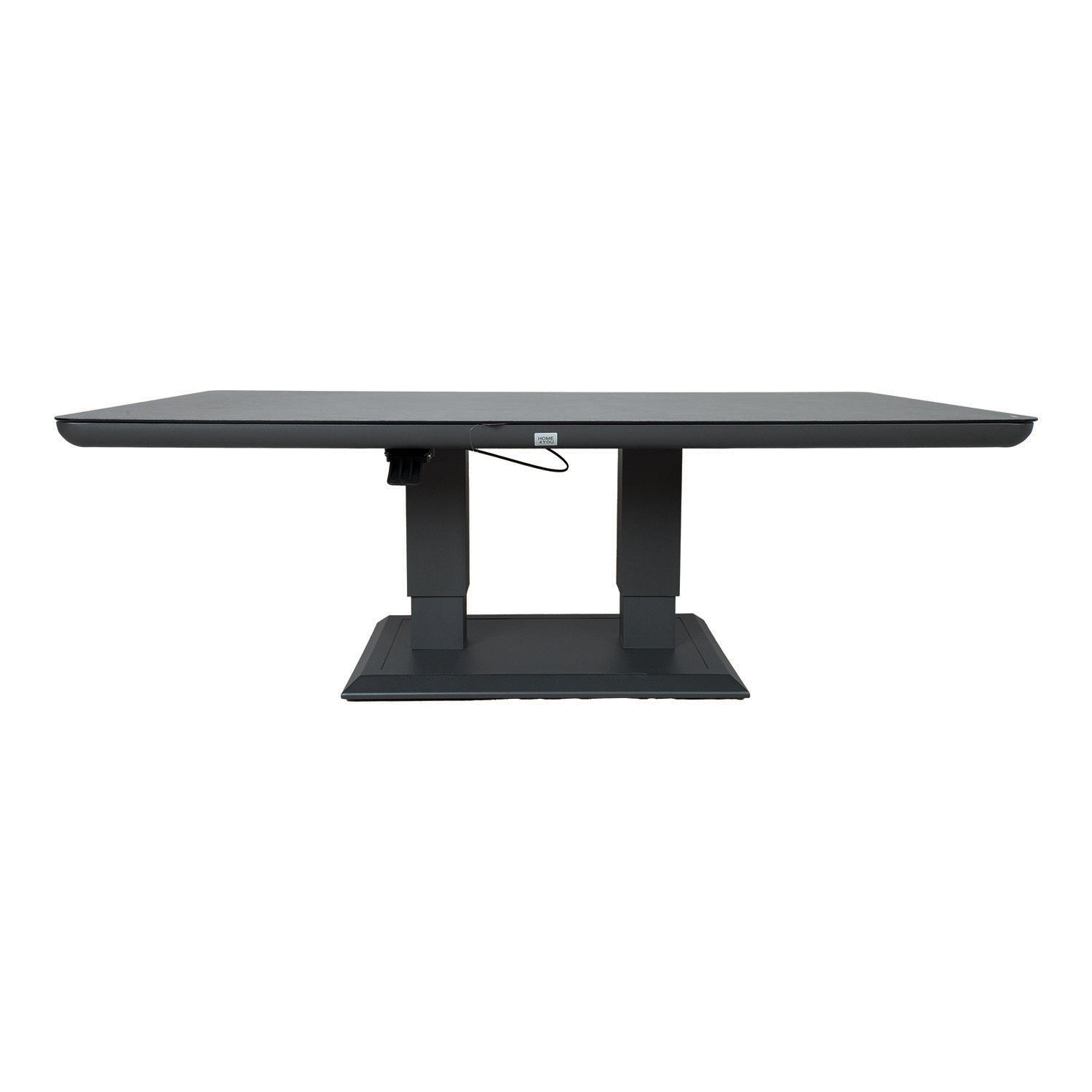 Laud TOMSON 150x90xH2-75 cm, tumehall klaasplaadiga - Image 3
