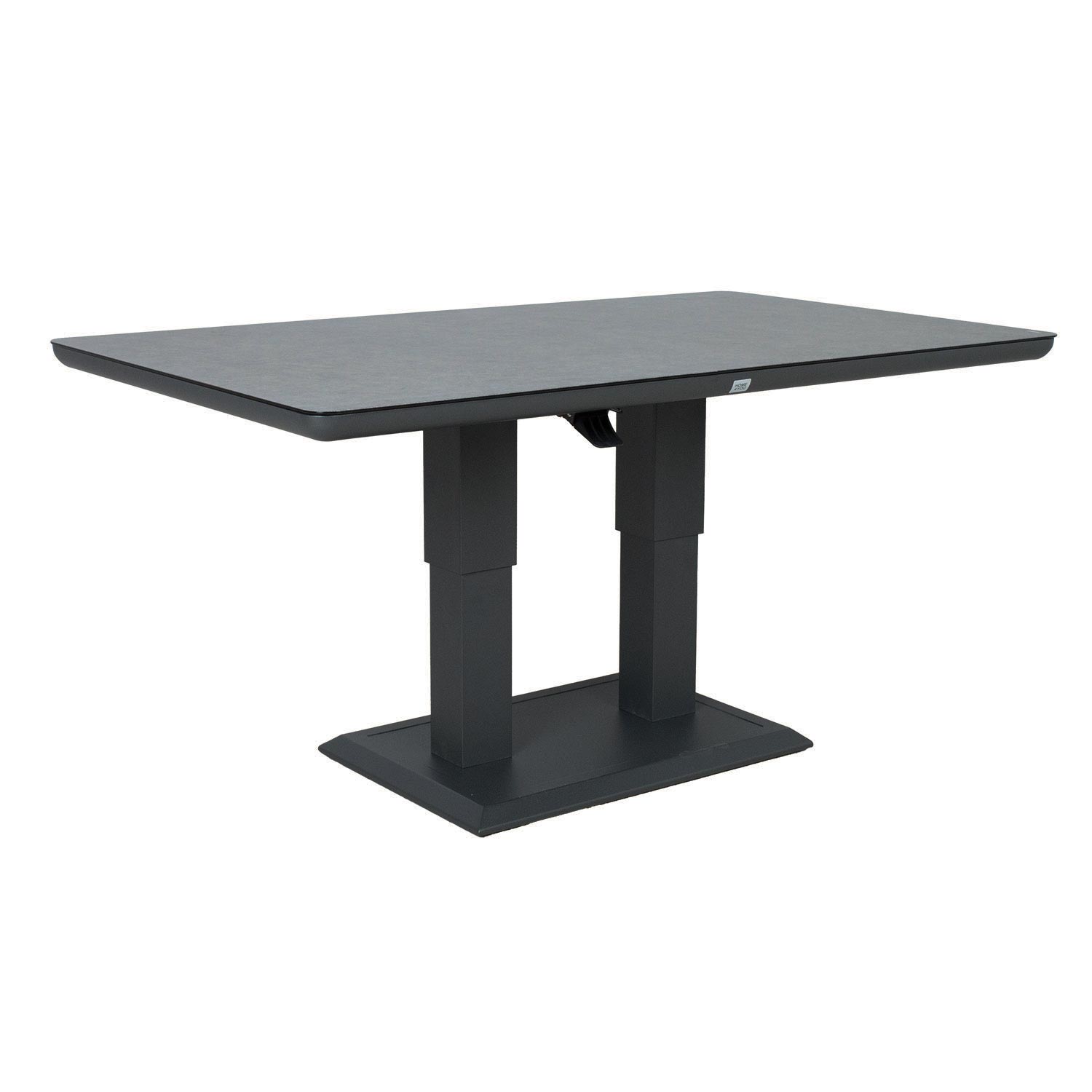 Laud TOMSON 150x90xH2-75 cm, tumehall klaasplaadiga - Image 4