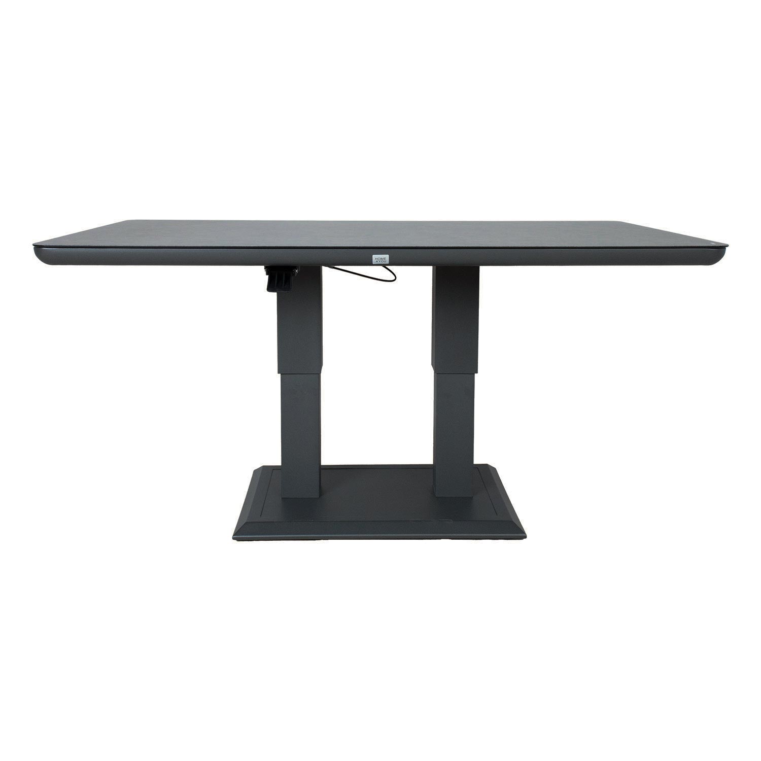Laud TOMSON 150x90xH2-75 cm, tumehall klaasplaadiga - Image 5