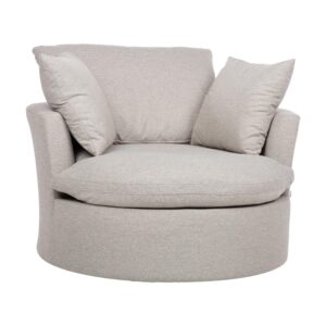 Tugitool FLUFFY pöörlev 110x105xH65/86cm, helehall