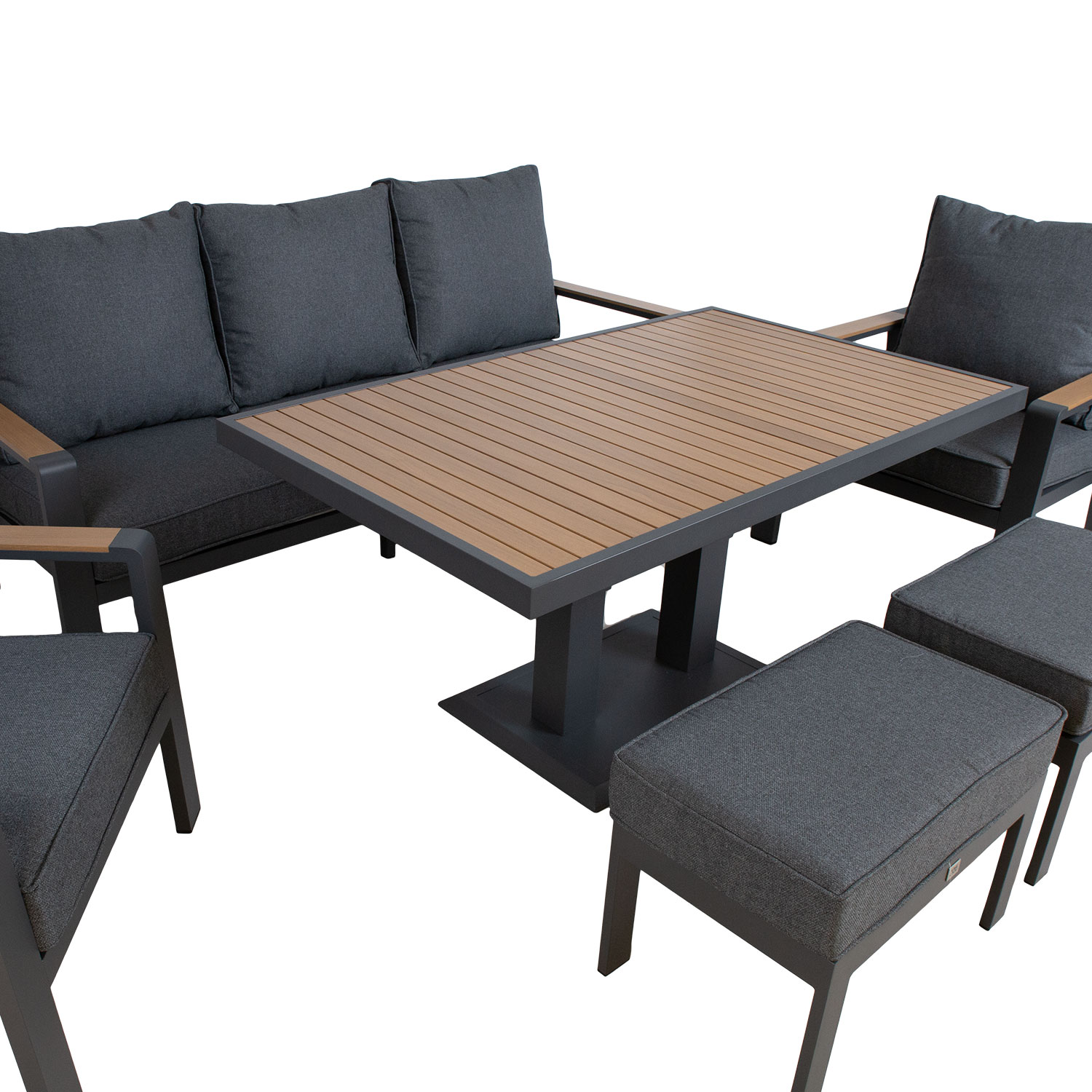 Aiamööblikomplekt PARKER 6-osaline, hall - Image 6