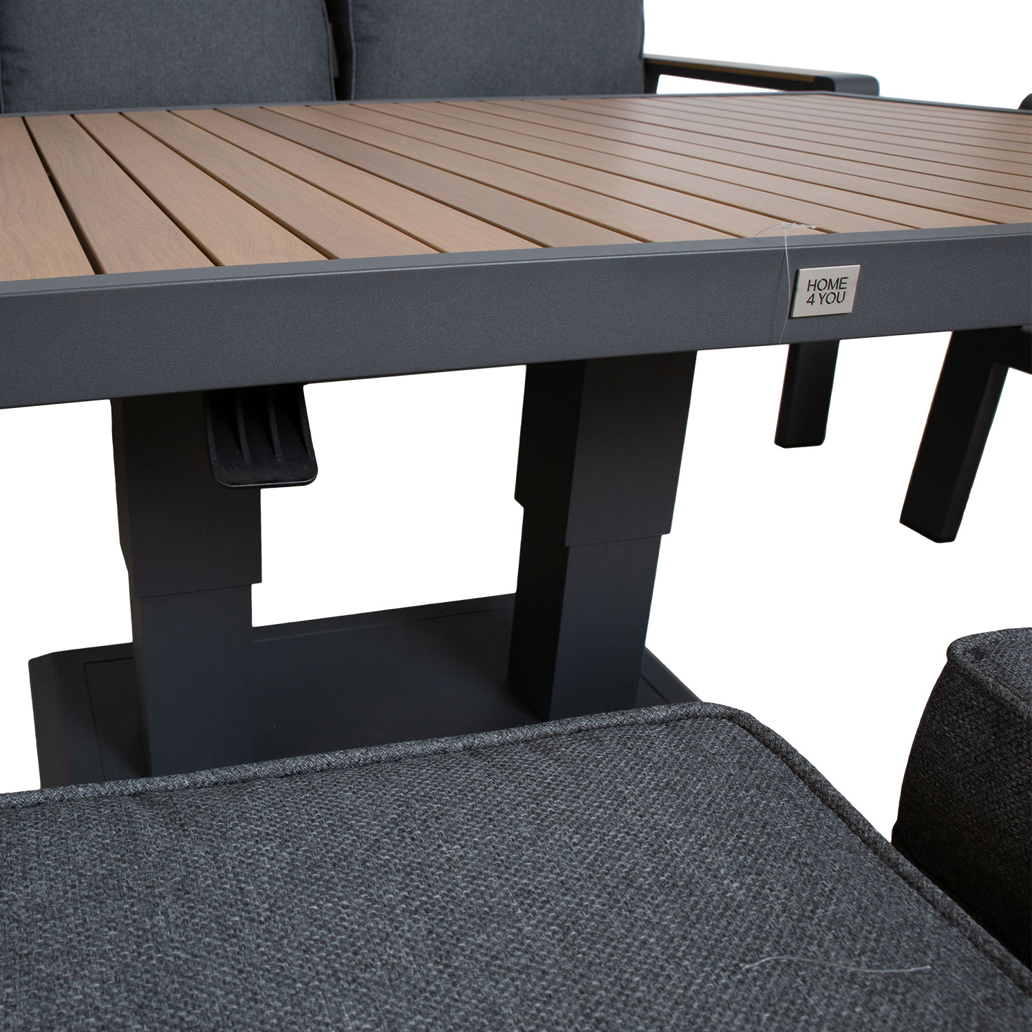 Aiamööblikomplekt PARKER 6-osaline, hall - Image 3