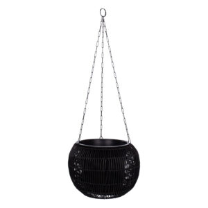 Lilleampel WICKER D32xH22cm, must