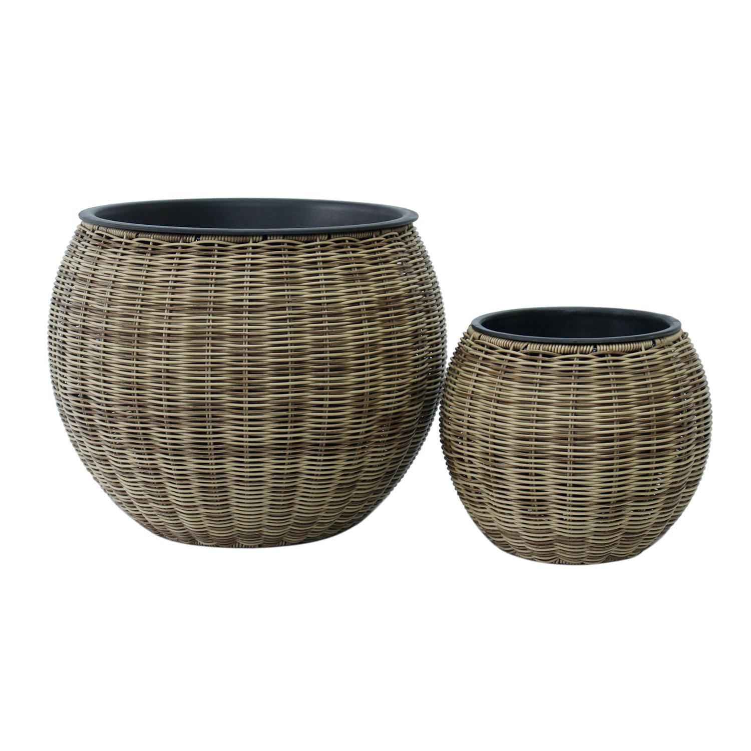 Lillepott WICKER D26xH22cm, helepruun - Image 2