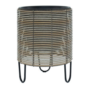Lillepott WICKER D36xH48cm, beežikashall