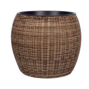Lillepott WICKER D48xH40cm, helepruun