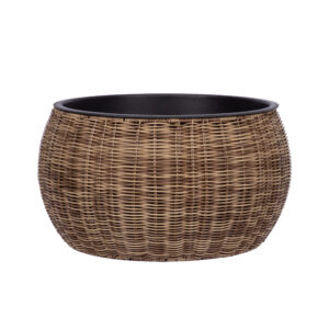 Lillepott WICKER D48xH26cm, helepruun