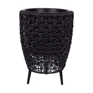 Lillepott WICKER 38x38xH54cm, must