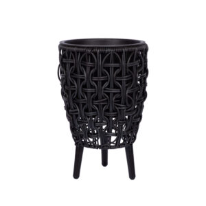Lillepott WICKER 21x21xH32cm, must