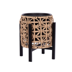 Lillepott WICKER alusega 20x20xH23cm, helepruun